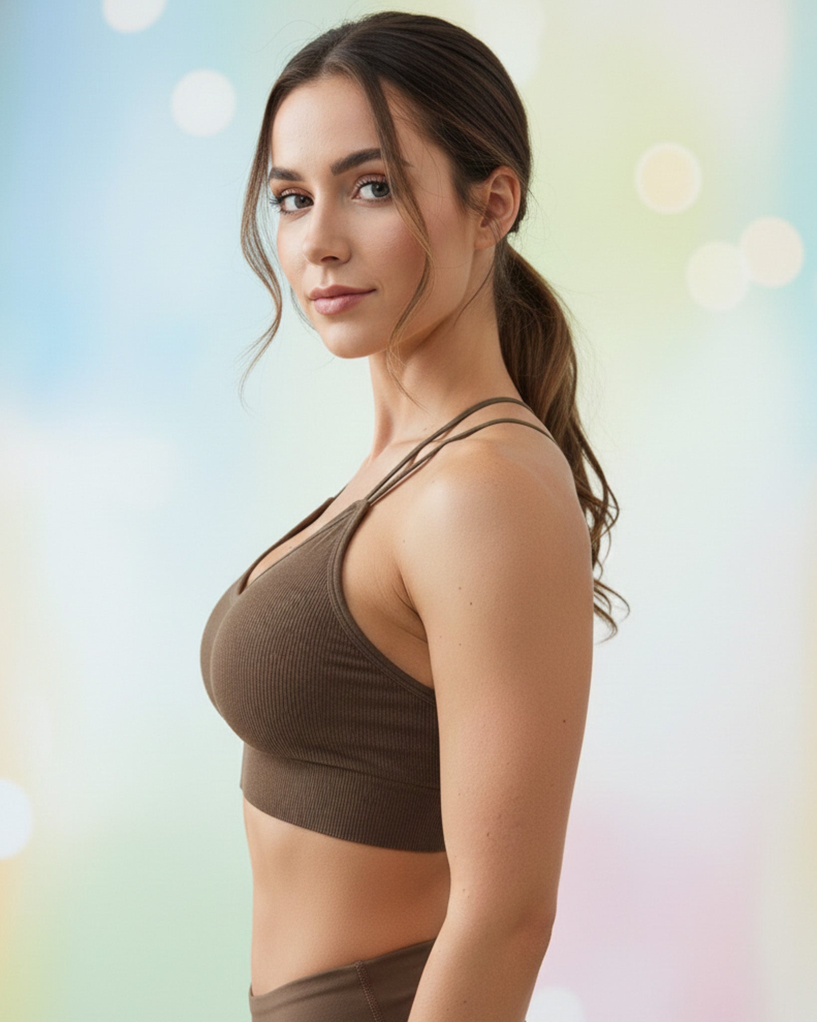 Peto Corto Deportivo con tiras cruzadas Mujer - YY313