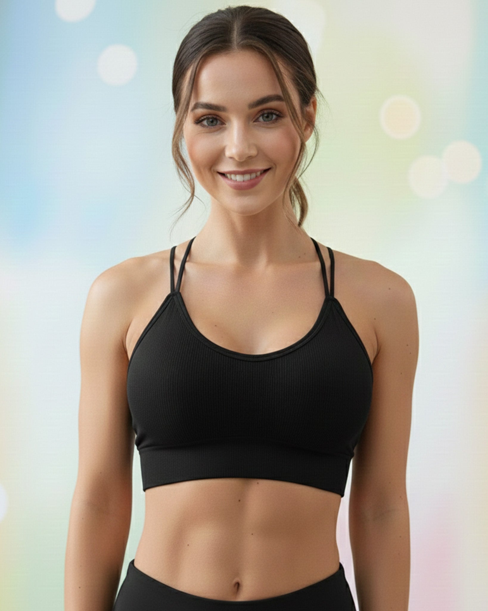 Peto Corto Deportivo con tiras cruzadas Mujer - YY313