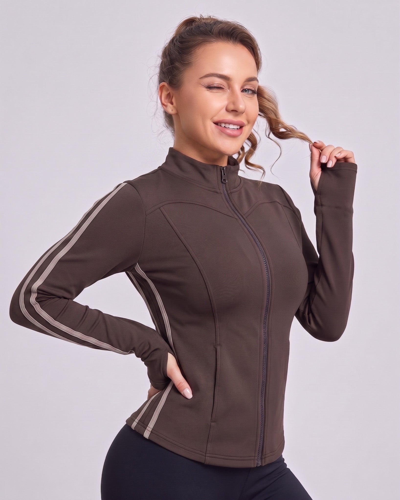 Chaqueta Térmica Modeladora Chiporro Calce Slim Lineas Negras - JYT047