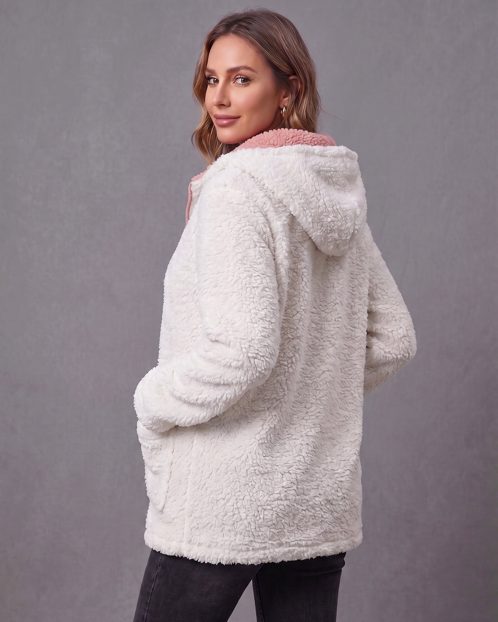 Chaqueta Abrigo Reversible Chiporro Mujer Capucha Invierno - JC516020