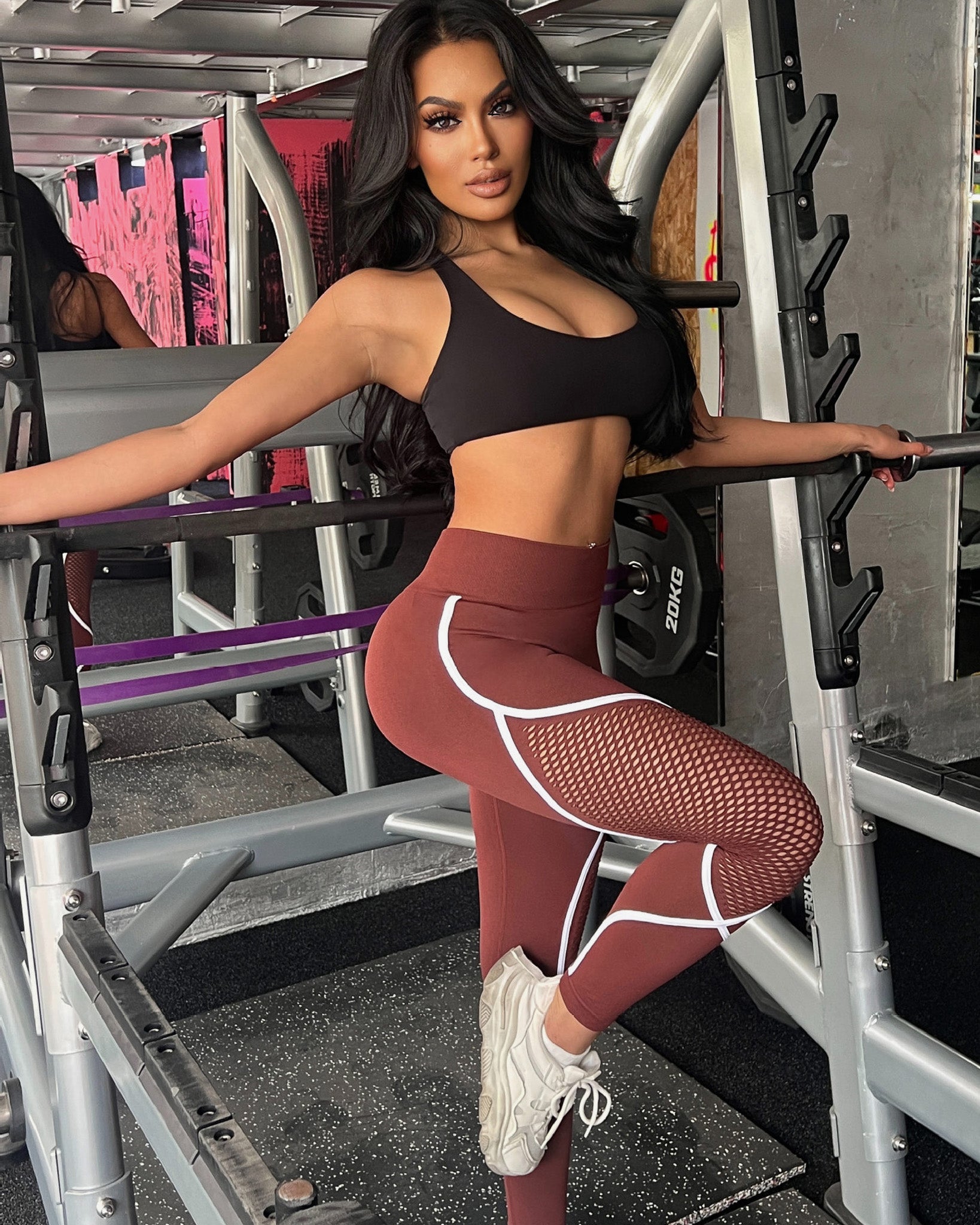 Calza Deportiva Mujer con Malla Transpirable Push Up - YJ264