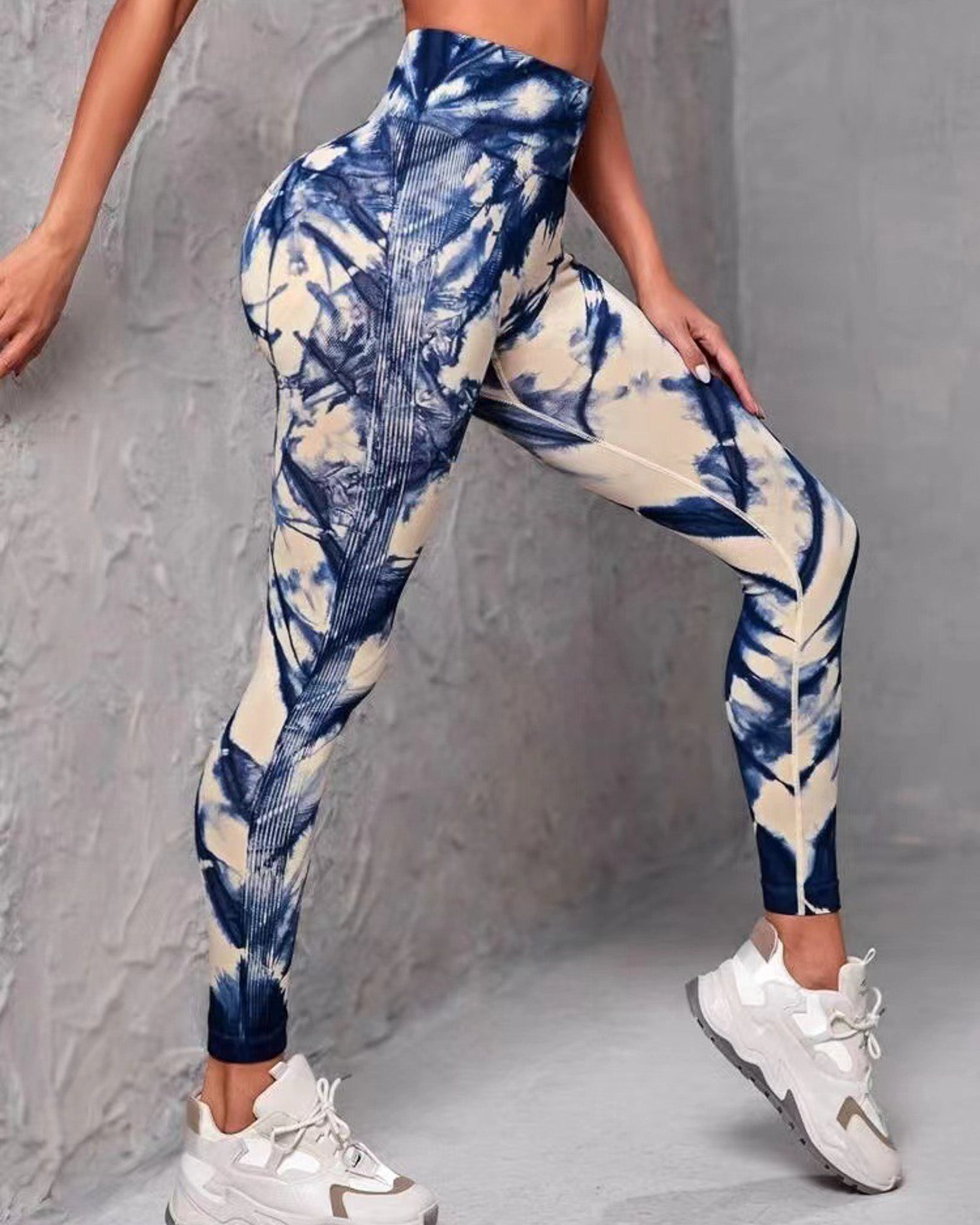 Leggins Calzas Deportivas Manchada Push Up