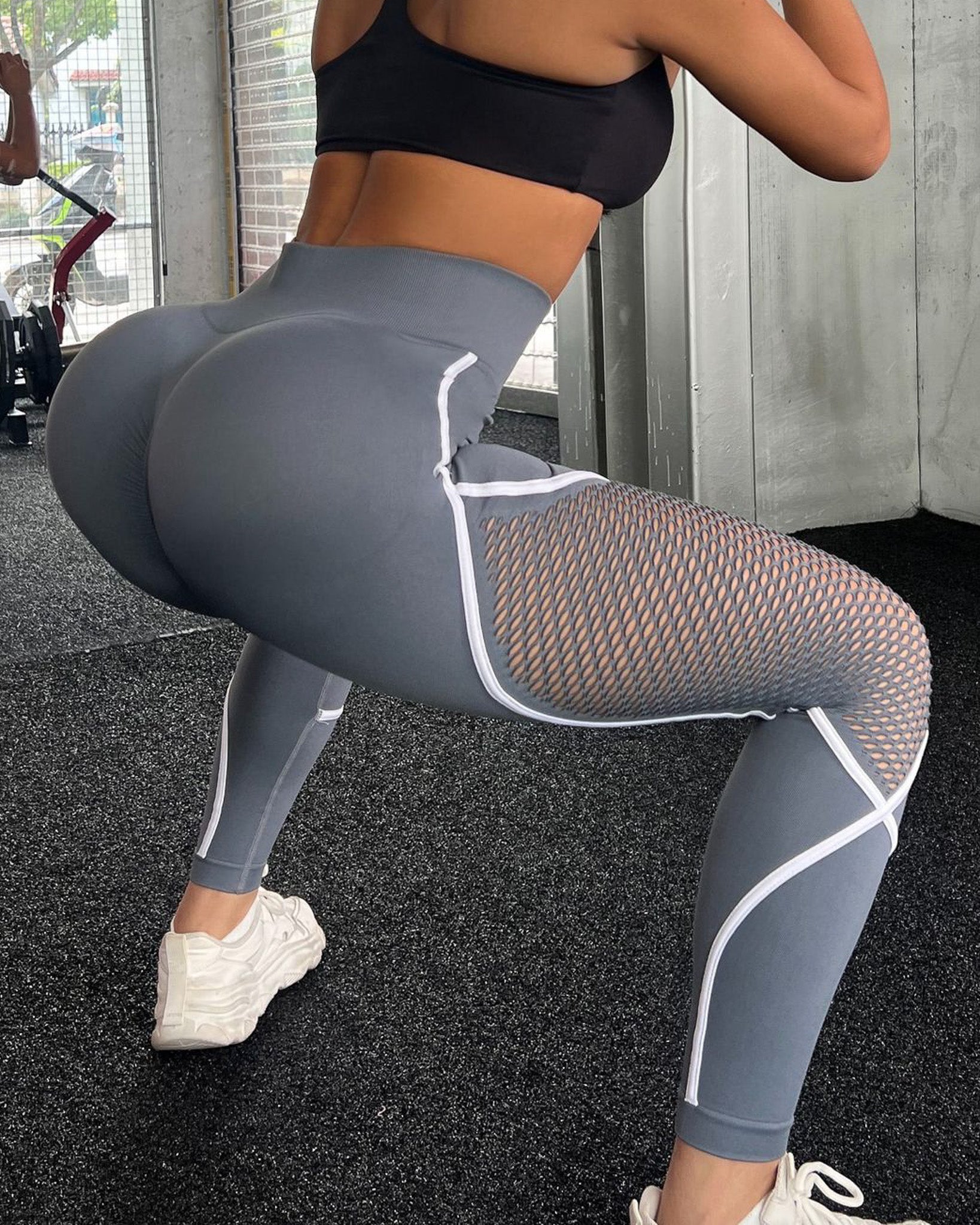 Calza Deportiva Mujer con Malla Transpirable Push Up - YJ264