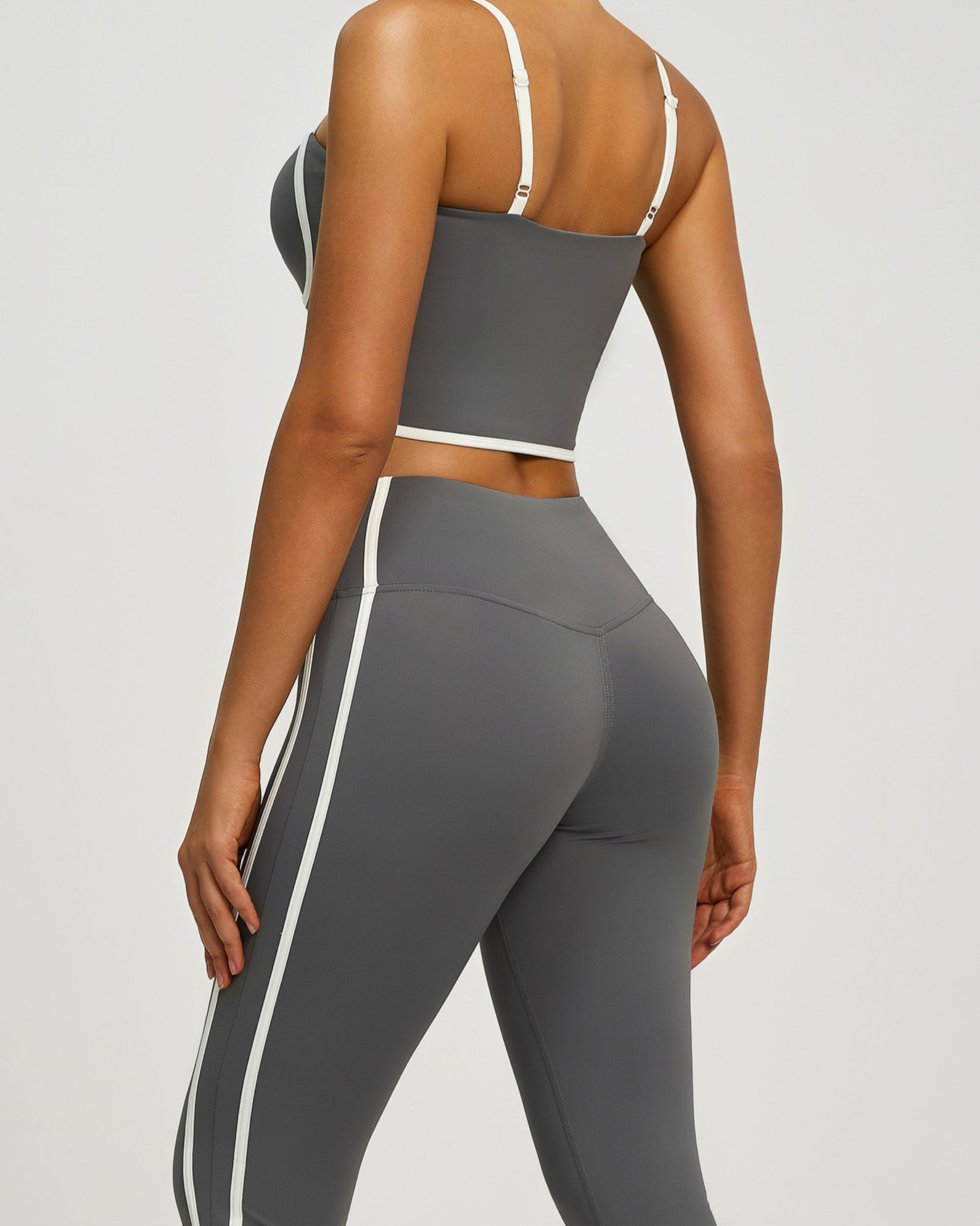 Conjunto Deportivo Mujer Top y Calza Flare Calidad Premium - YJ252