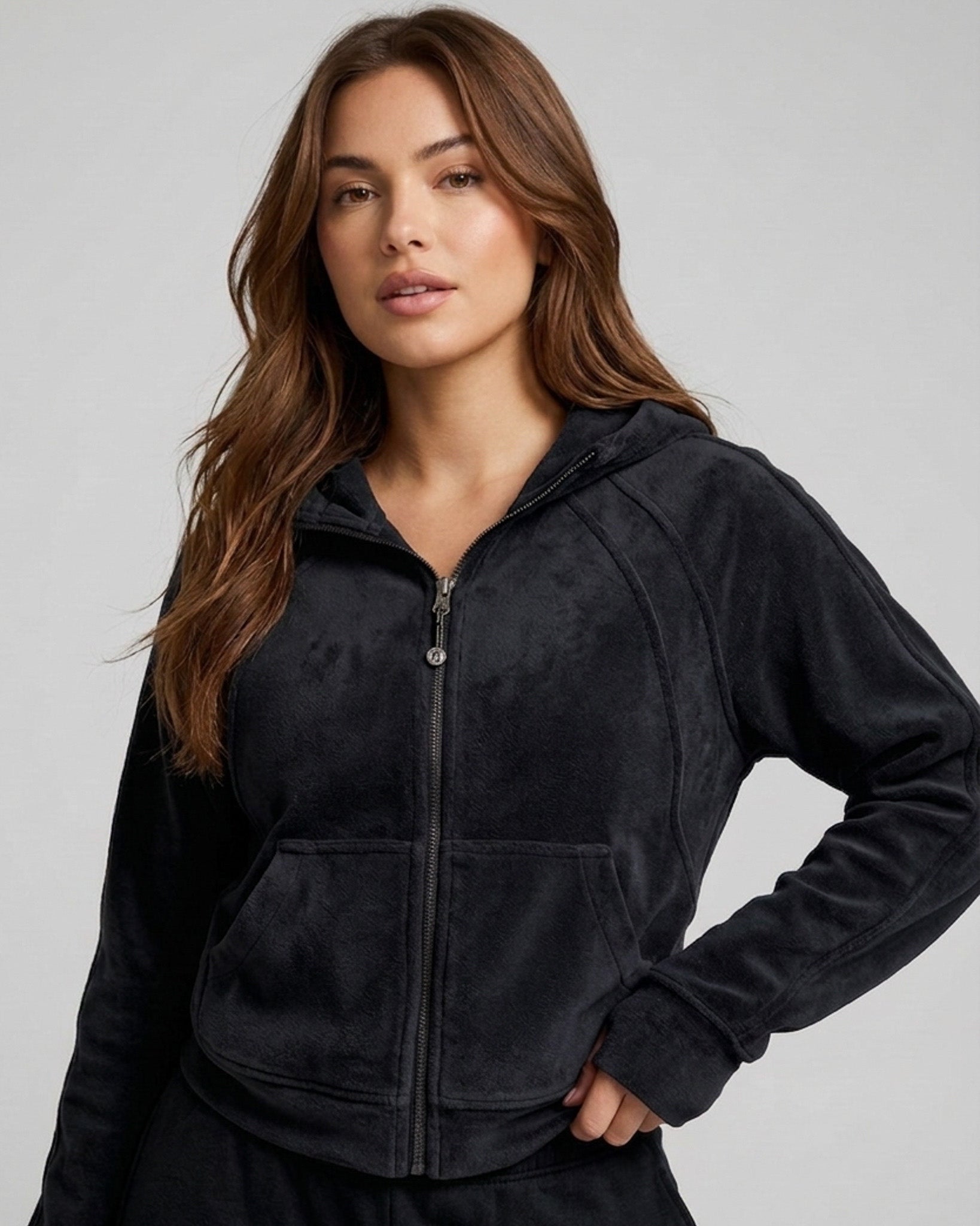 Chaqueta Oversize Con Cierre Gorro Tendencia Calidad Pro - LQ1002