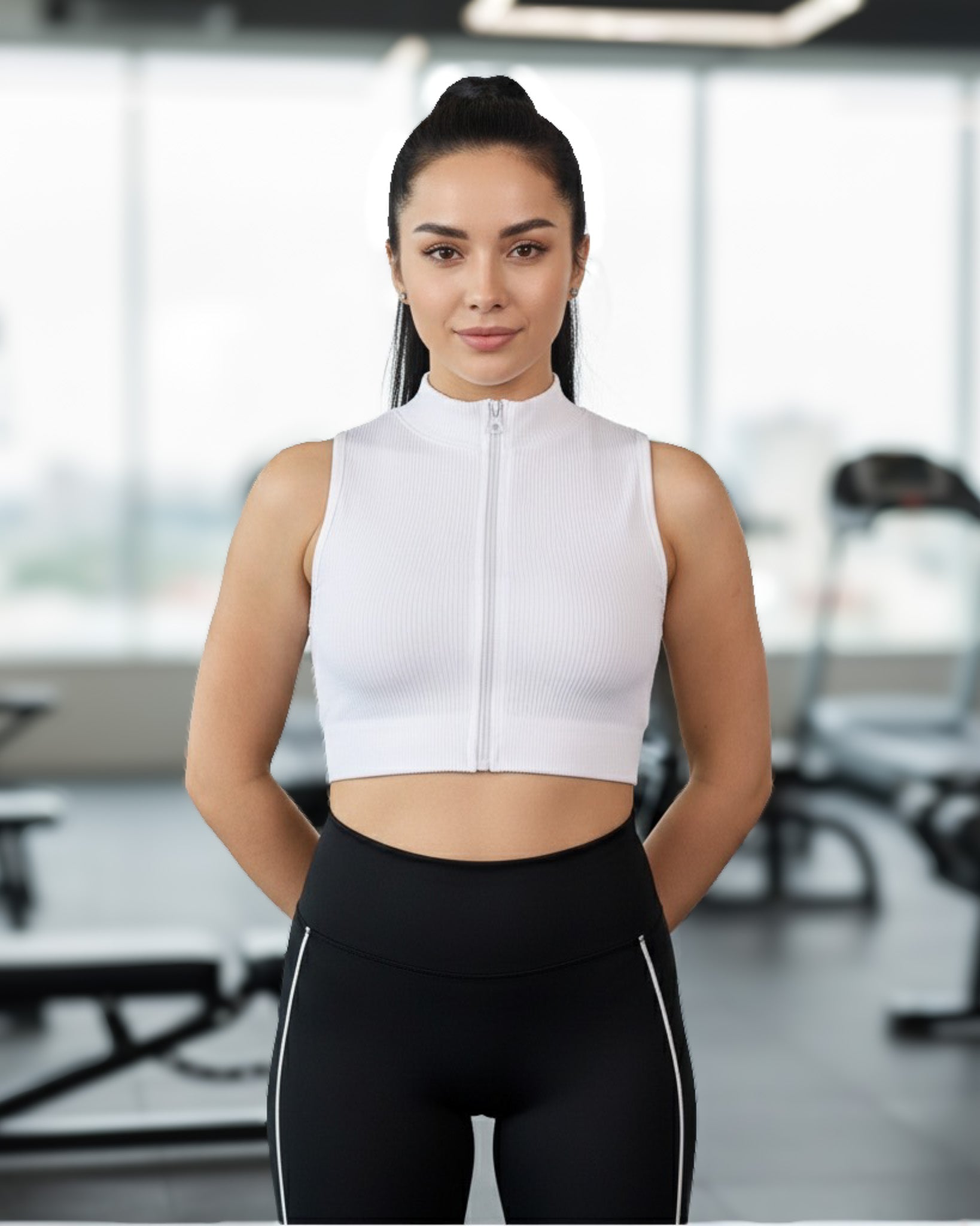 Peto Top Deportivo mujer con cierre - YJ179