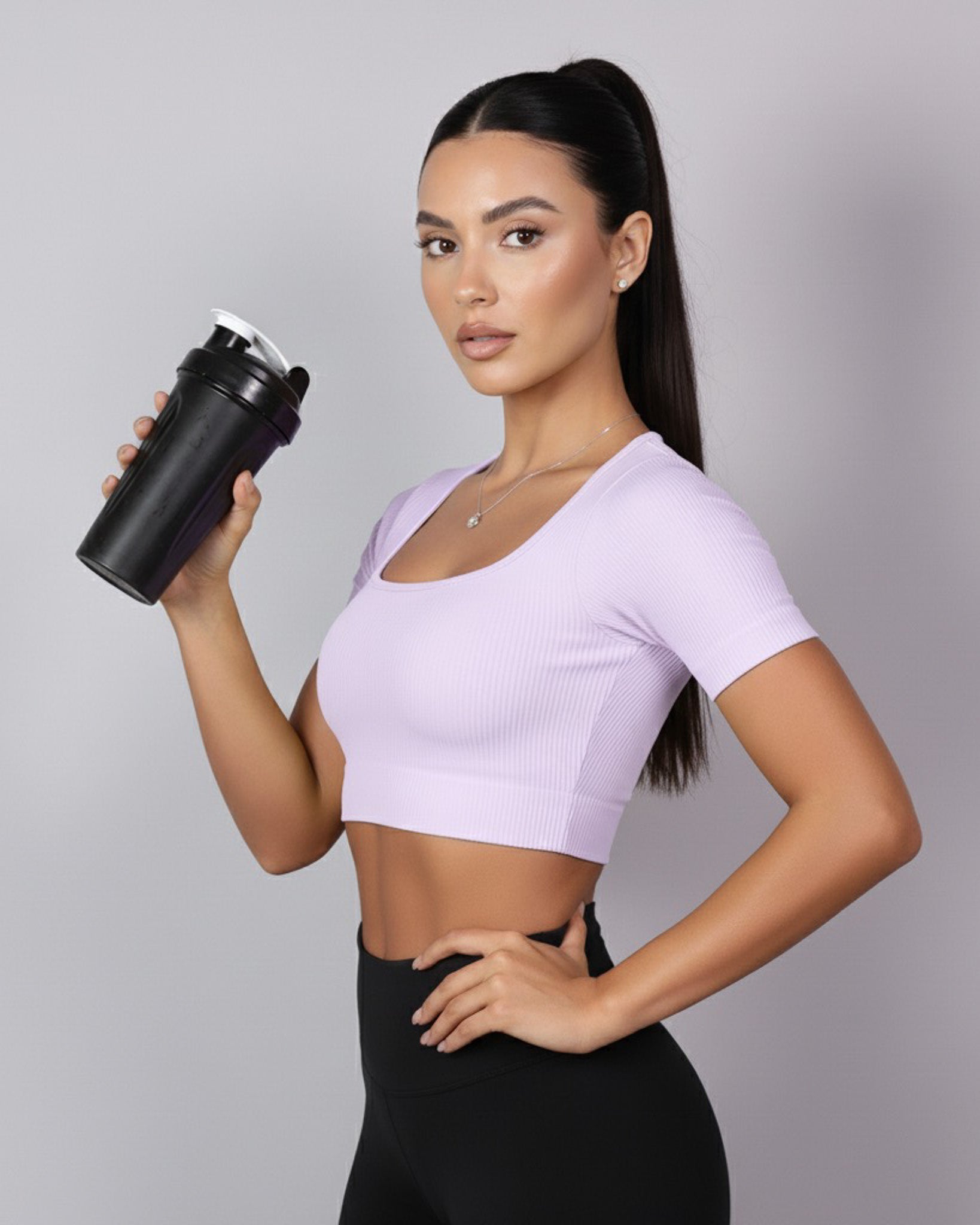 Top Camiseta Deportiva Manga Corta Acanalado Premium Yj195