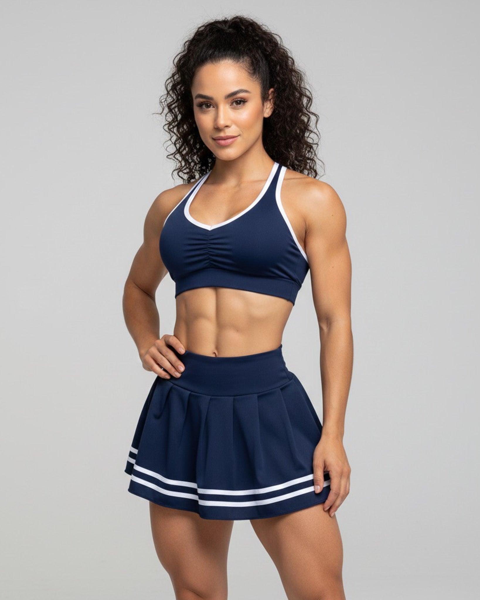 Conjunto Deportivo Peto y Falda Short con Lineas Chic