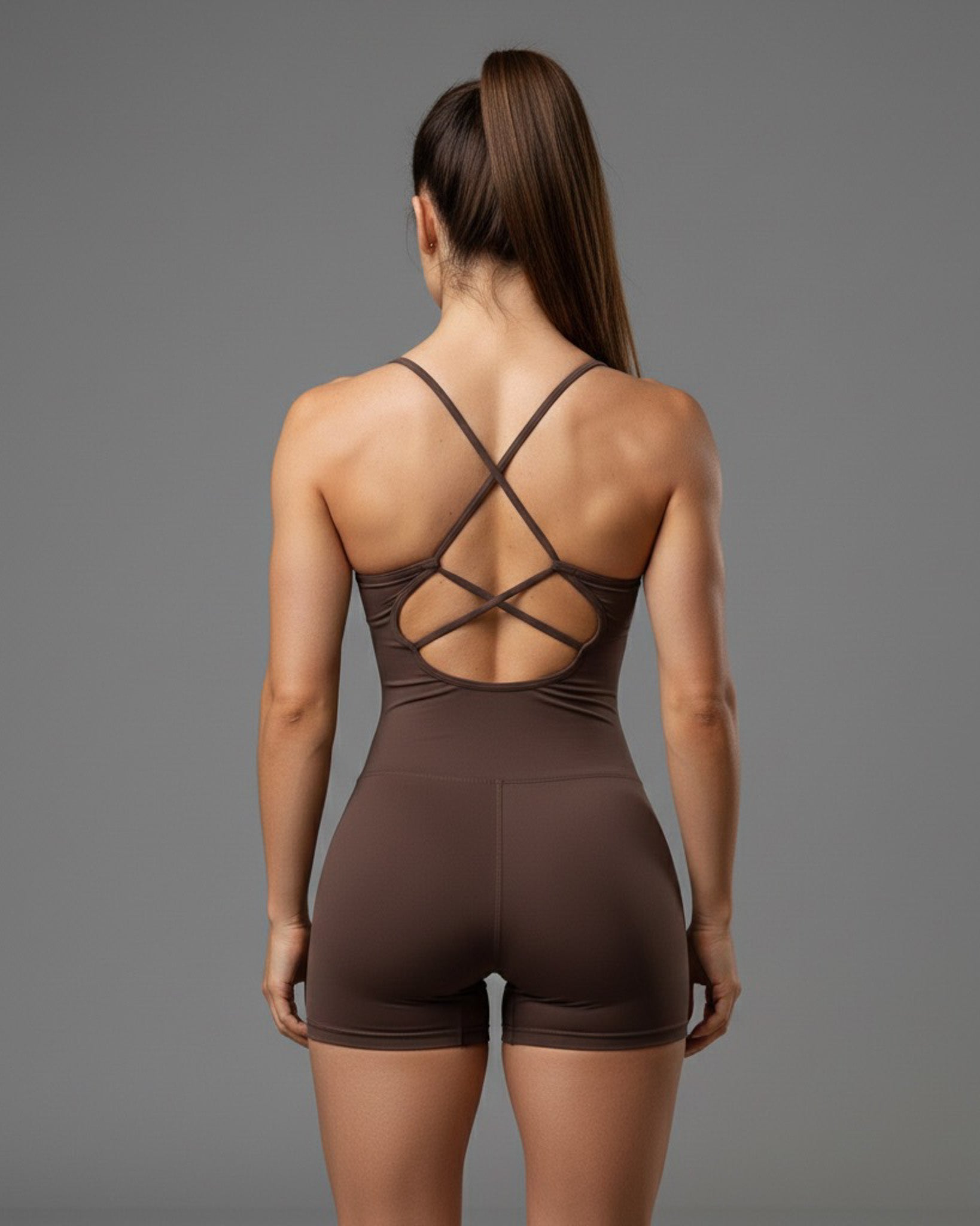 Enterizo Corto Con Con Tirantes Cruzados - YK37097