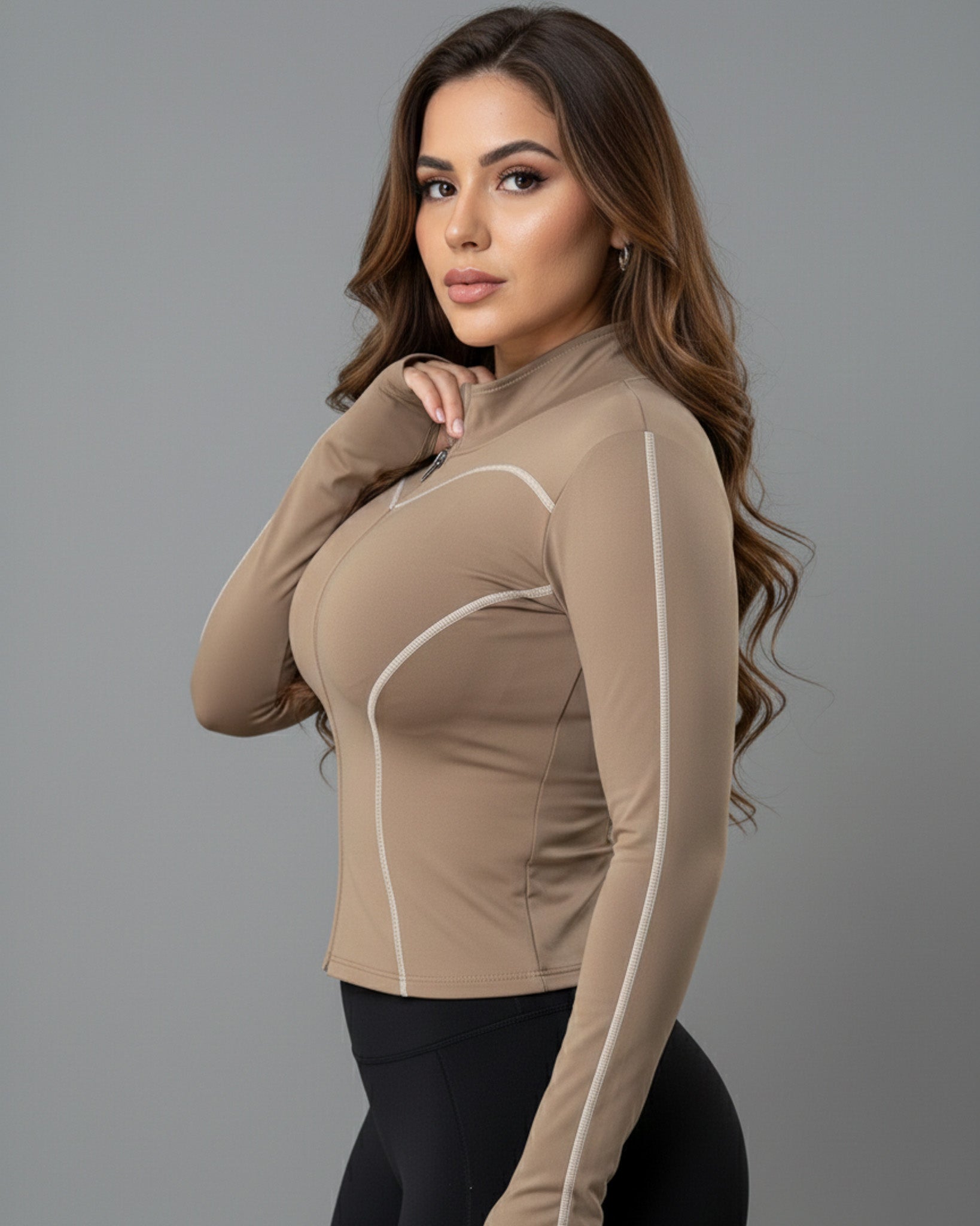 Chaqueta Deportiva Corte Ajustado For Mujer Estiliza - JC059018