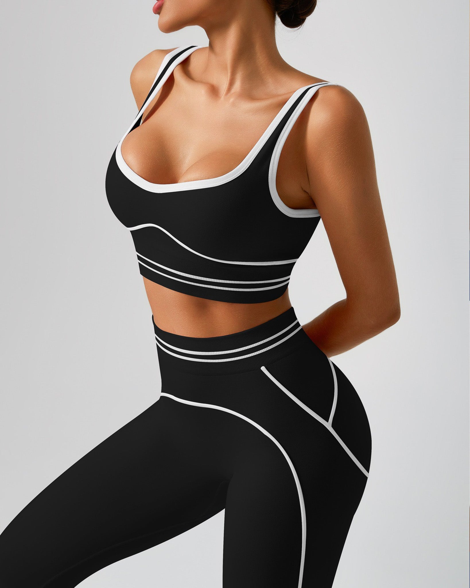 Conjunto de 2 Piezas Deportivo Para Mujer Fitness Ajustado - YK37143