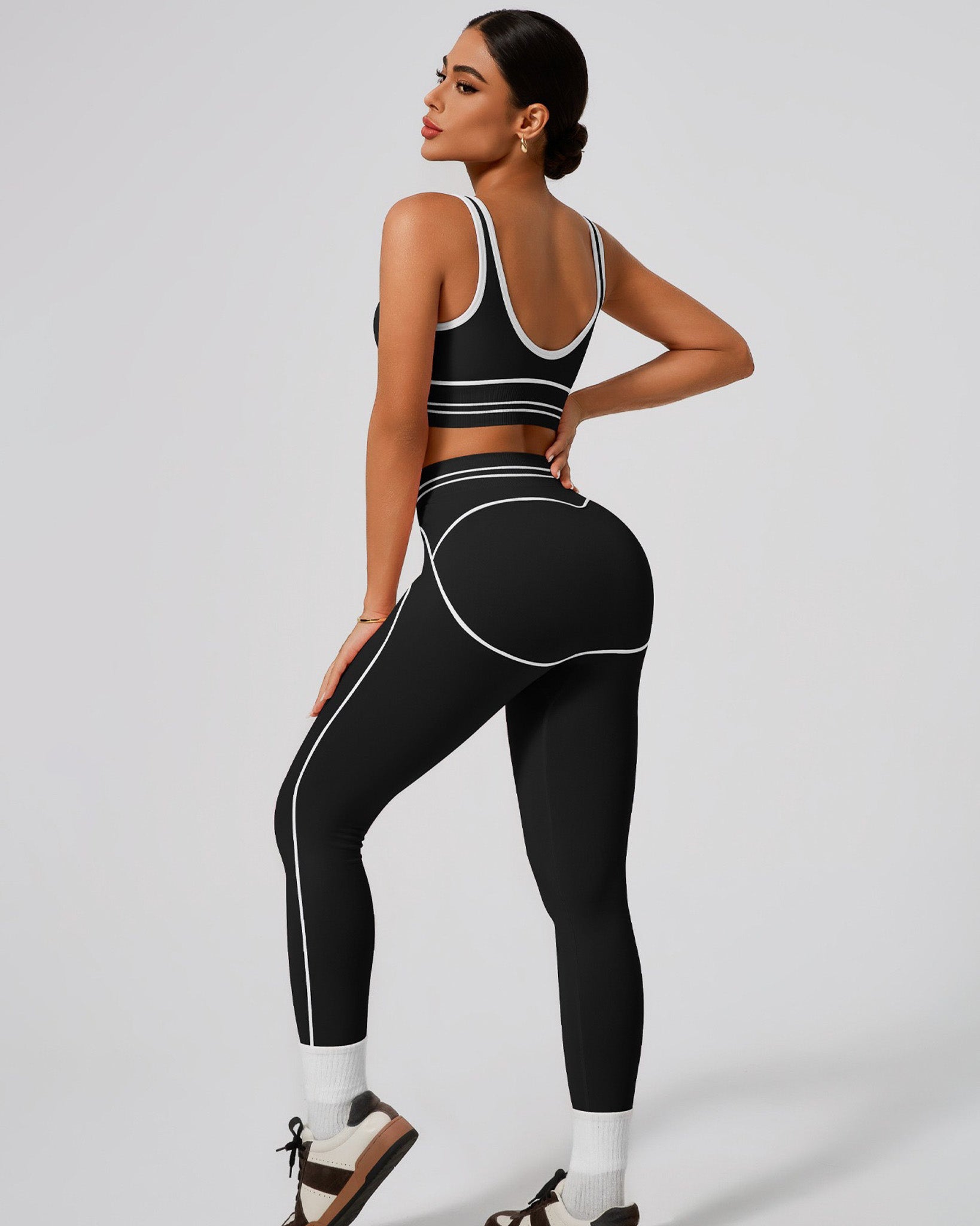 Conjunto de 2 Piezas Deportivo Para Mujer Fitness Ajustado - YK37143