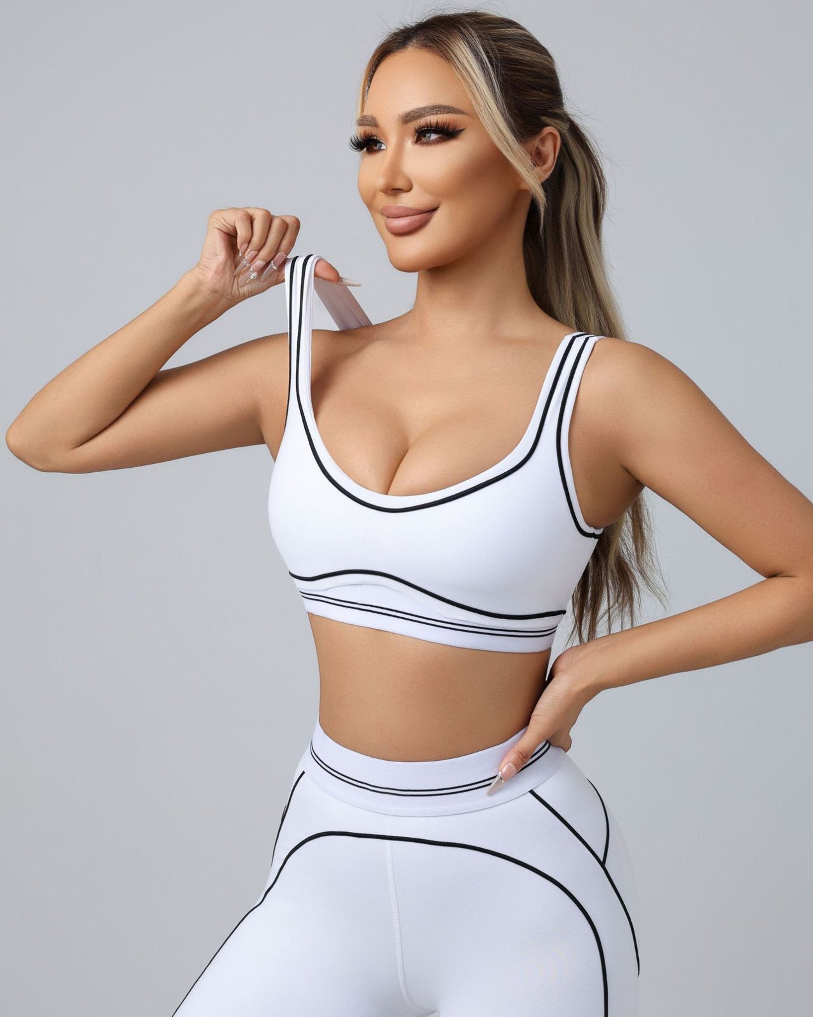 Conjunto de 2 Piezas Deportivo Para Mujer Fitness Ajustado - YK37143