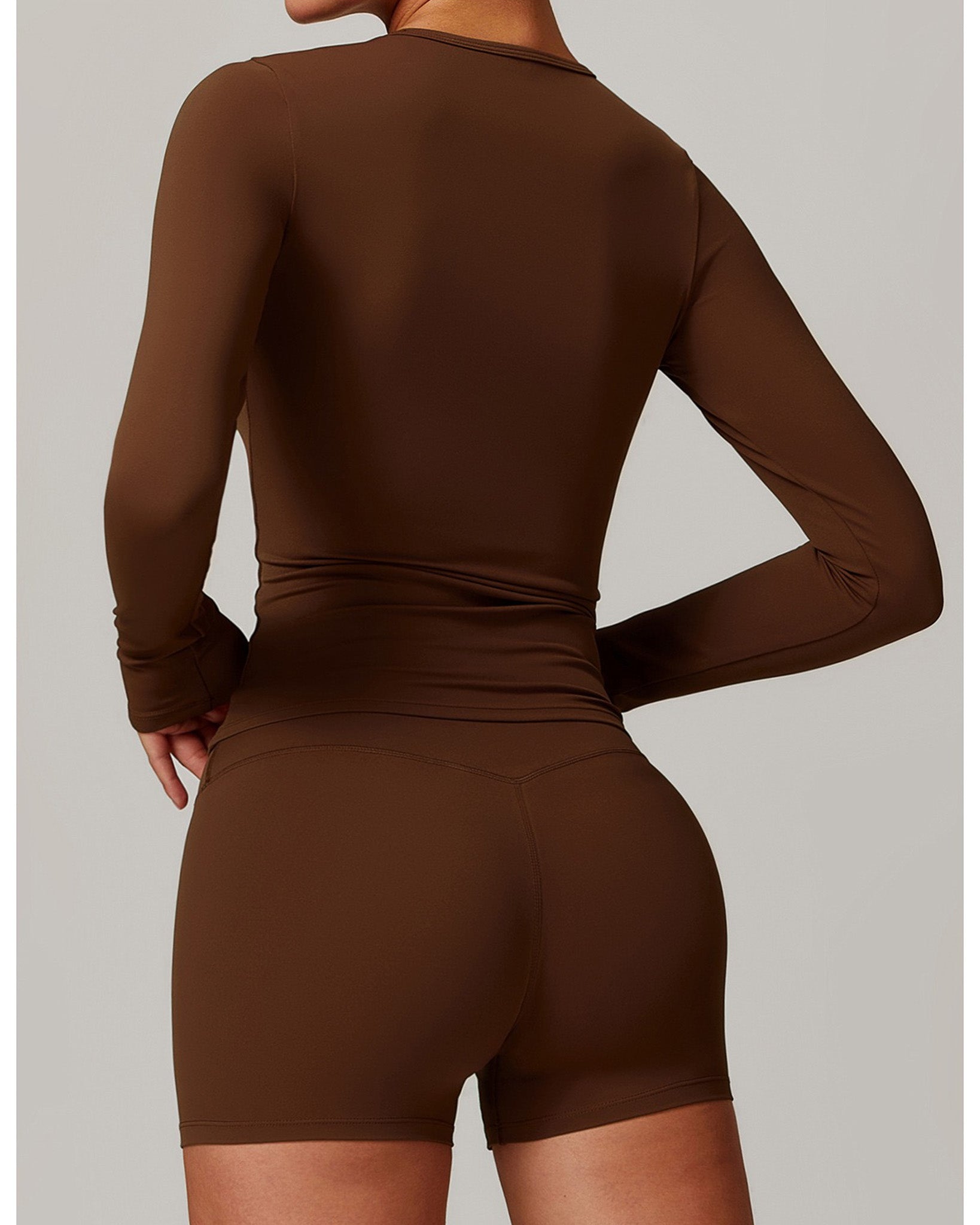 Polera Deportiva Slim Fit Manga Larga - Silueta Modeladora - YJ305