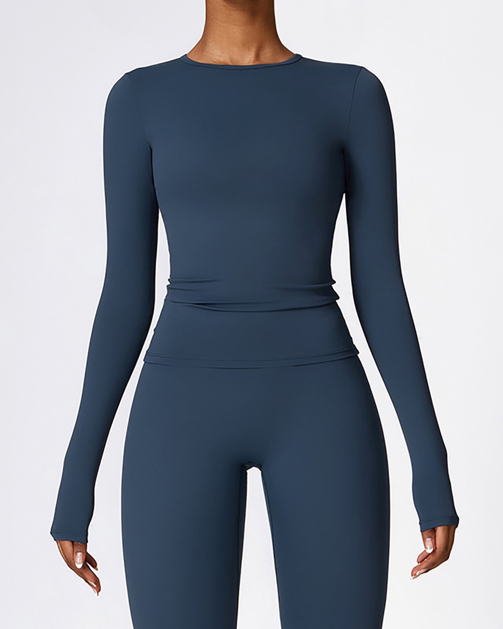 Polera Deportiva Slim Fit Manga Larga - Silueta Modeladora - YJ305
