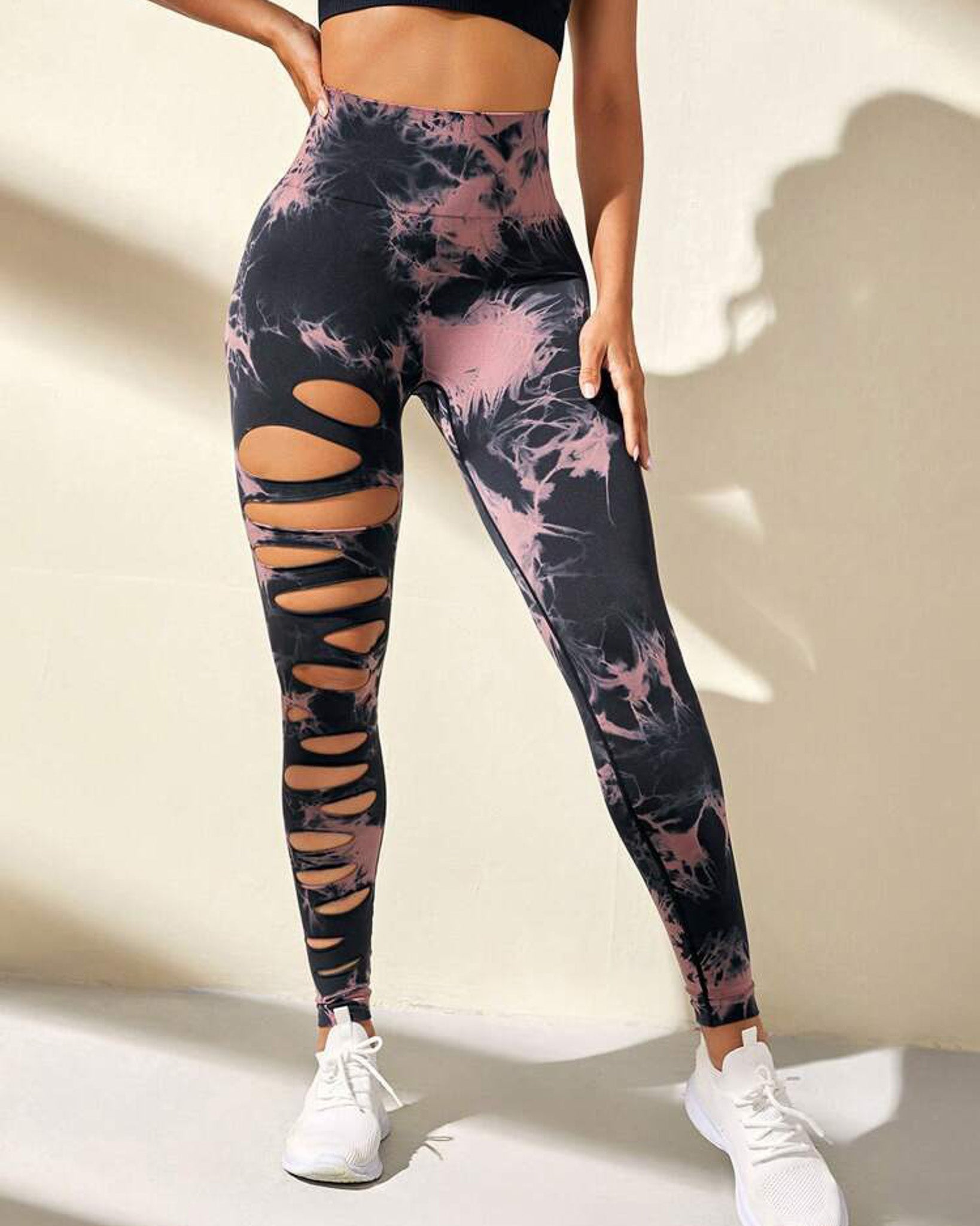 Leggings Deportivos Mujer Para Yoga Tie-dye Gym Mujer Hy001