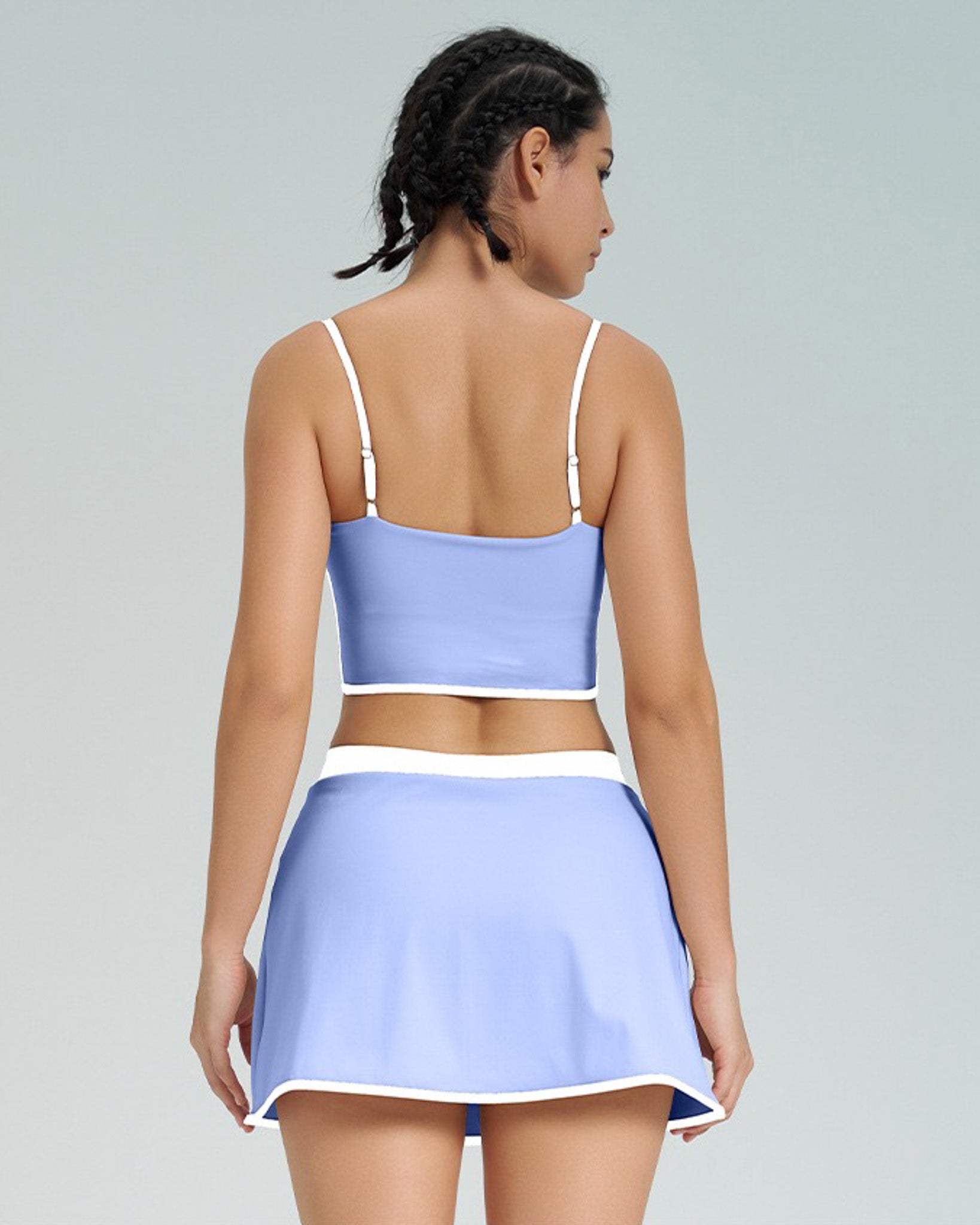 Conjunto Deportivo Mujer top y falda short Calidad Premium - YJ248