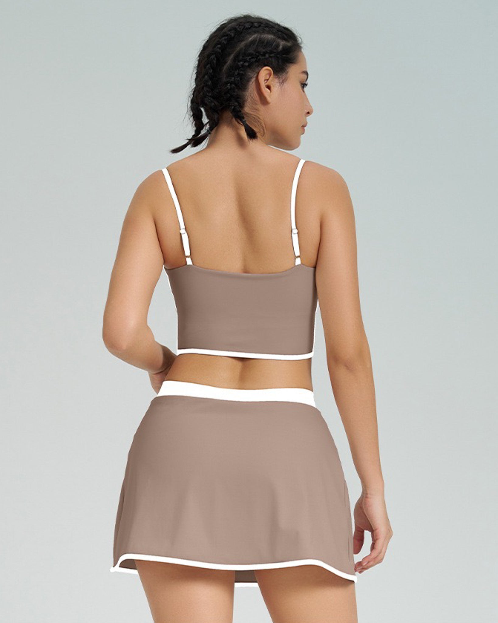 Conjunto Deportivo Mujer top y falda short Calidad Premium - YJ248