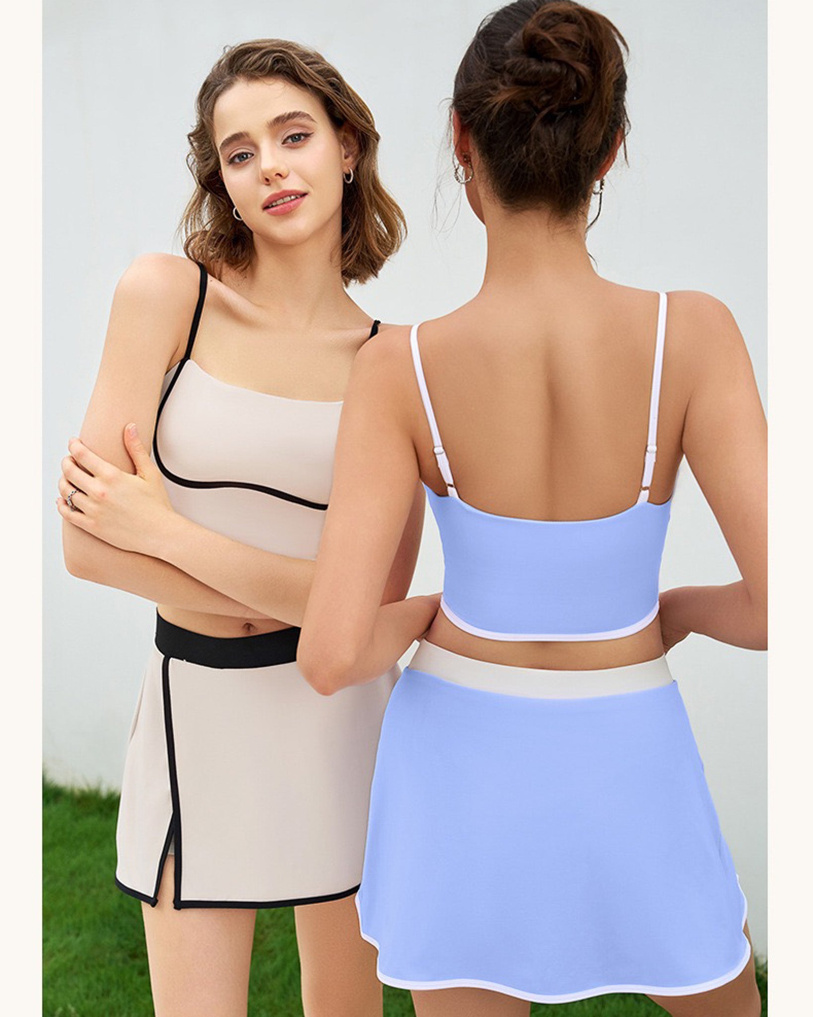 Conjunto Deportivo Mujer top y falda short Calidad Premium - YJ248