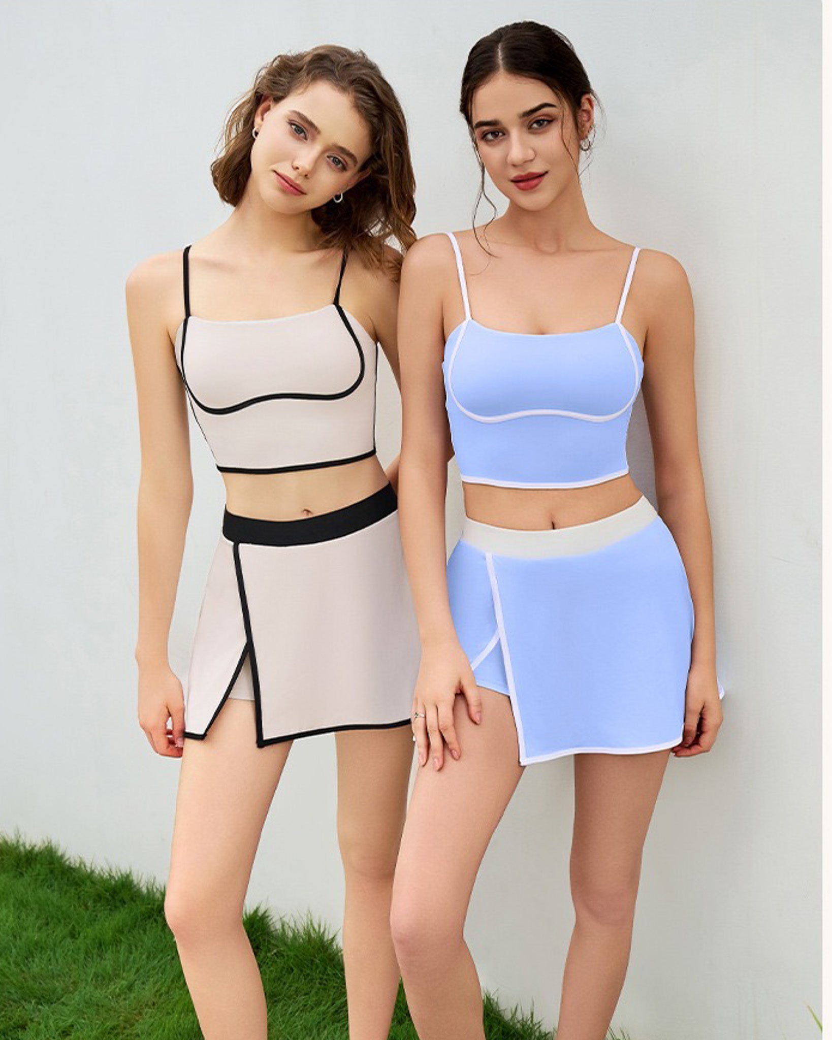 Conjunto Deportivo Mujer top y falda short Calidad Premium - YJ248