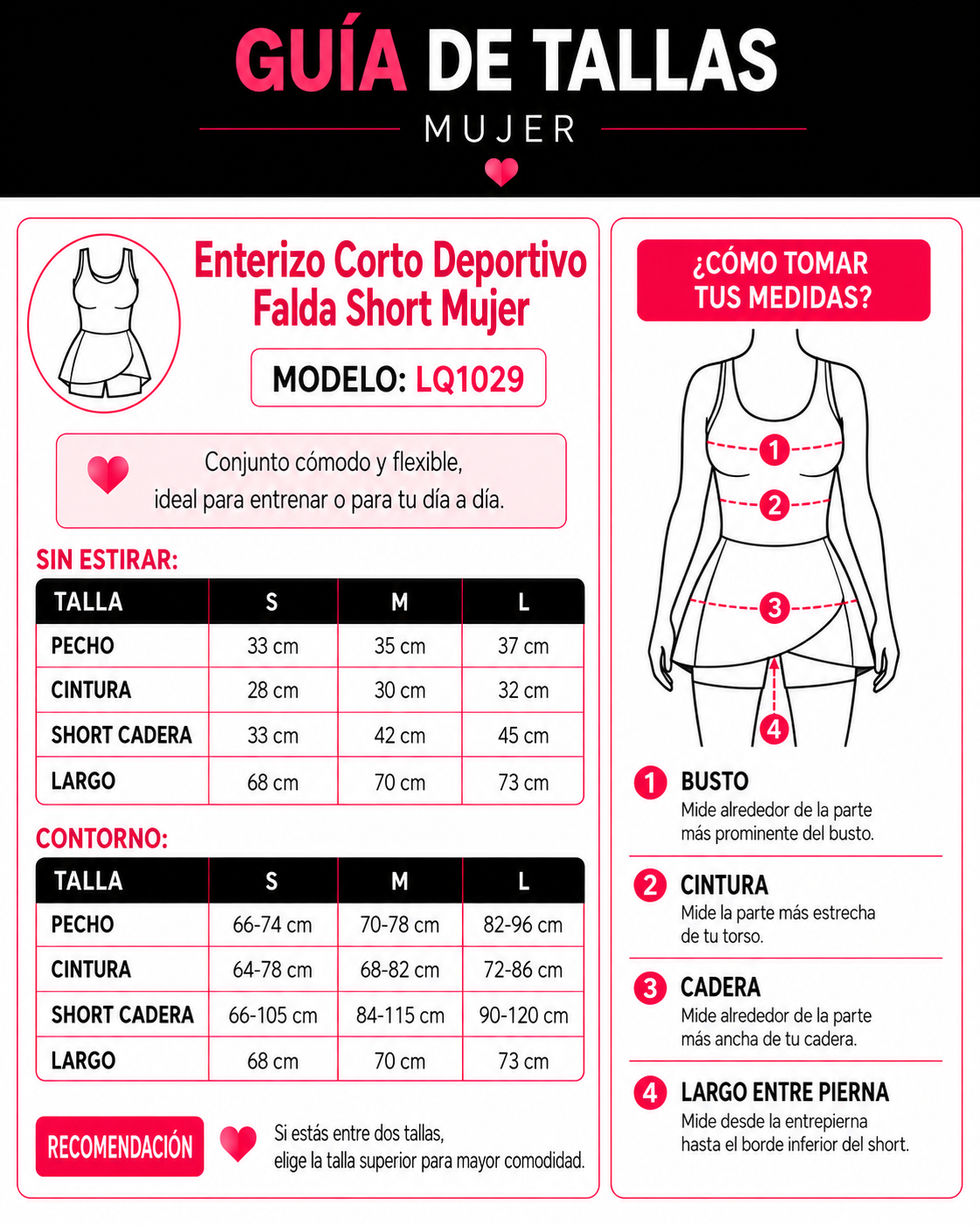 Enterizo Corto Deportivo Falda Short Mujer Con Bolsillo - LQ1029