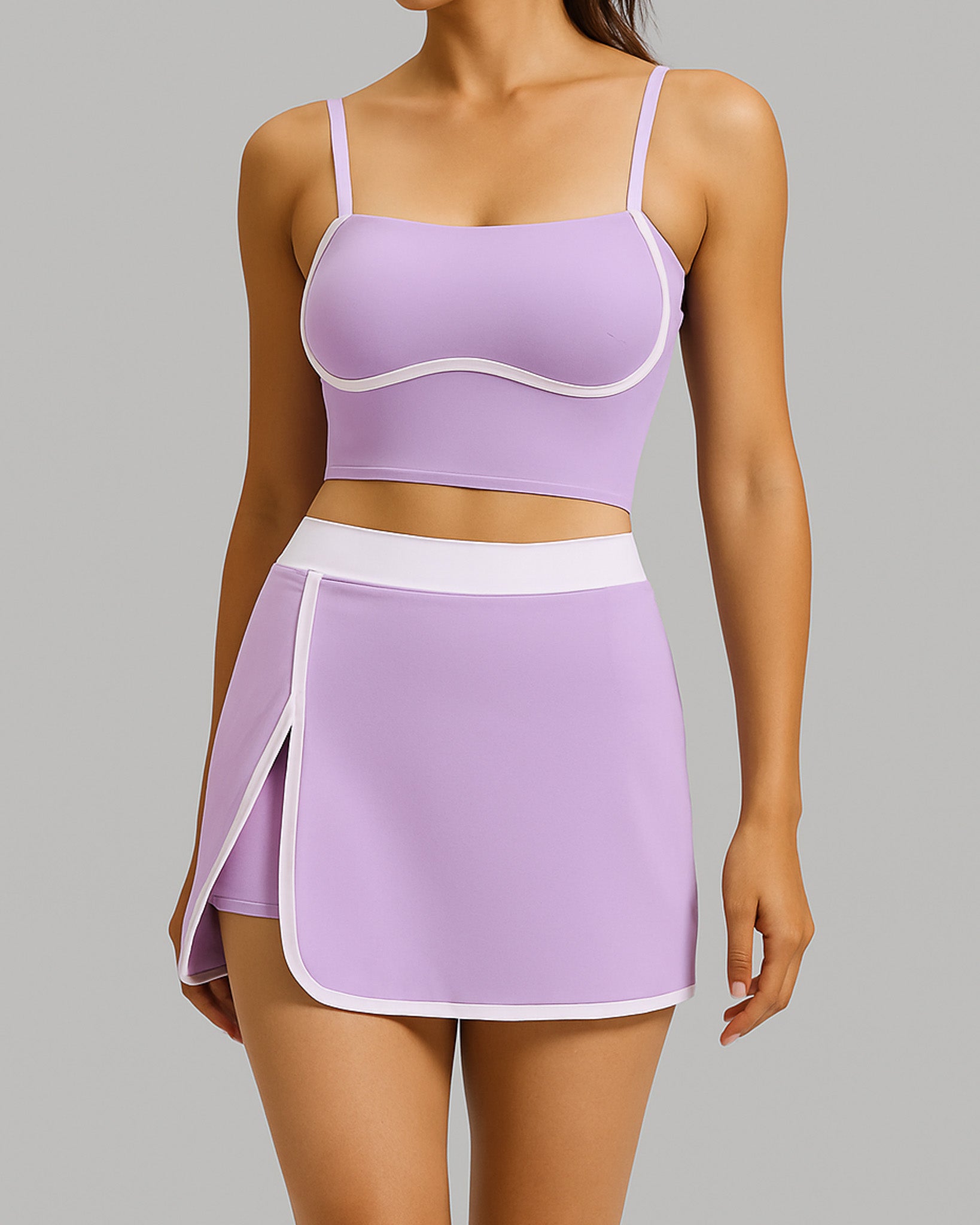 Conjunto Deportivo Mujer top y falda short Calidad Premium - YJ248