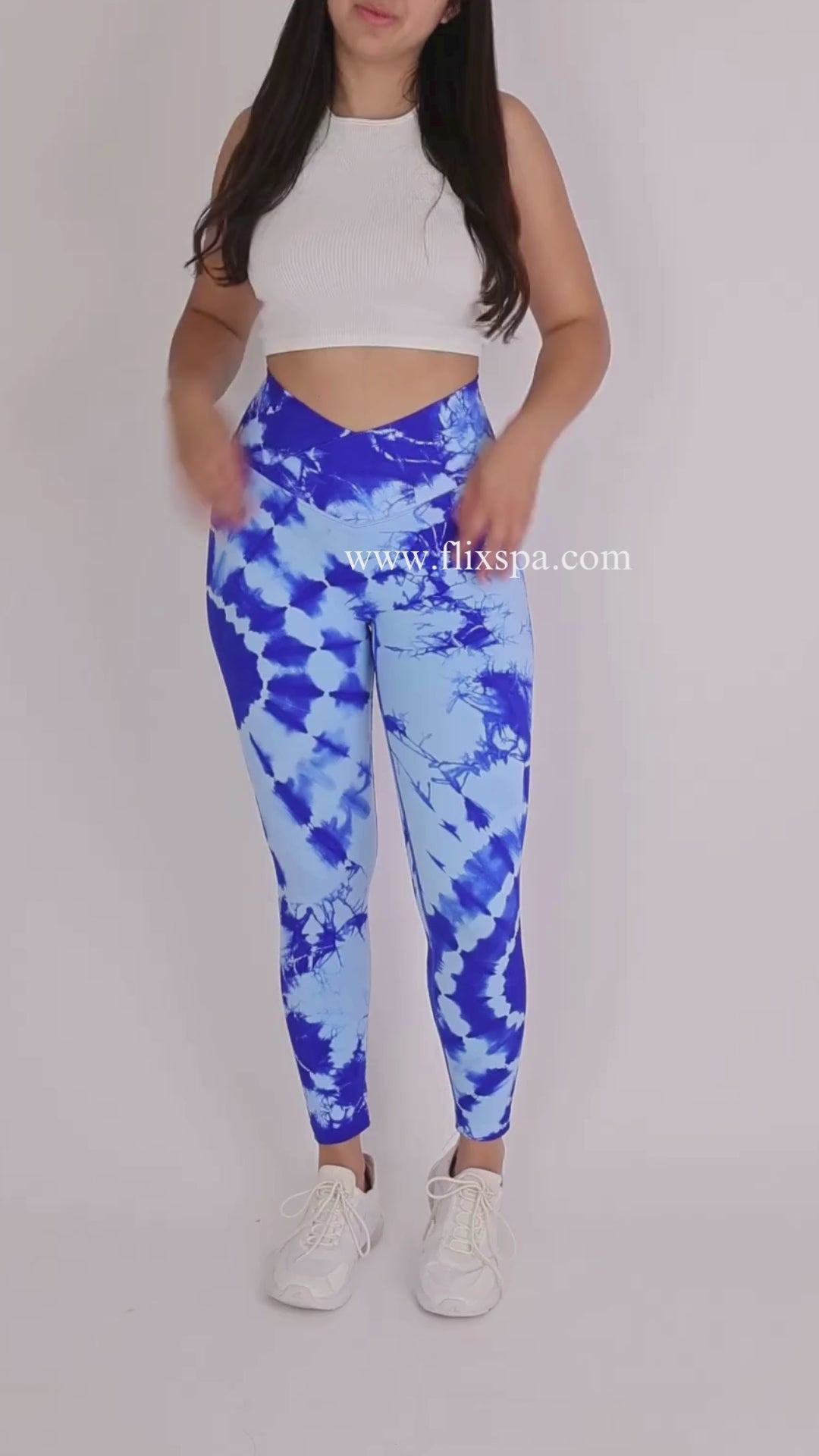 Calza Doble Push Up Mandala con Pretina Delantera Cruzada - Alta Calidad BX106