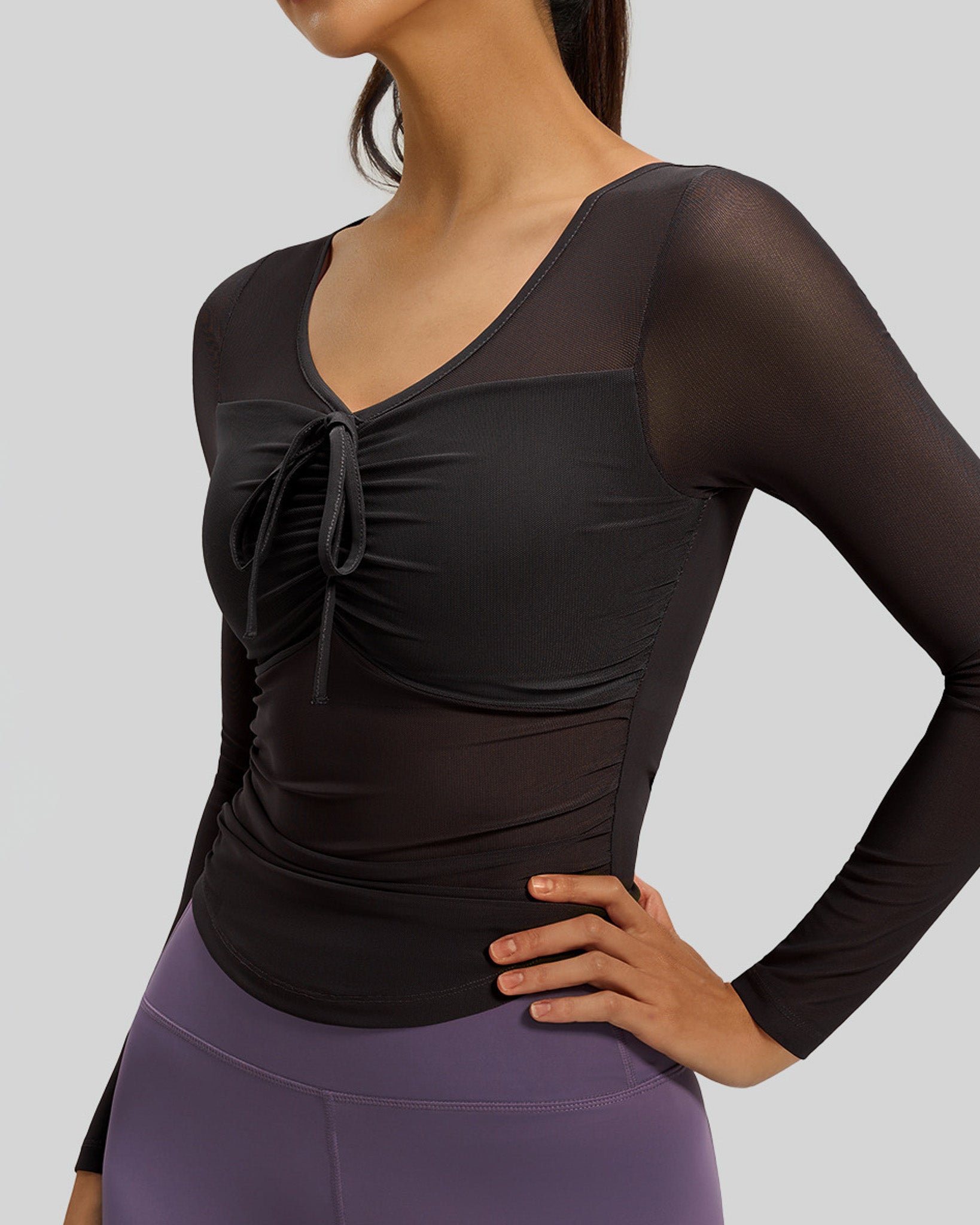 Polera Sport Chic Pro: Manga Tul, Fit y Copa Soft -JYT027