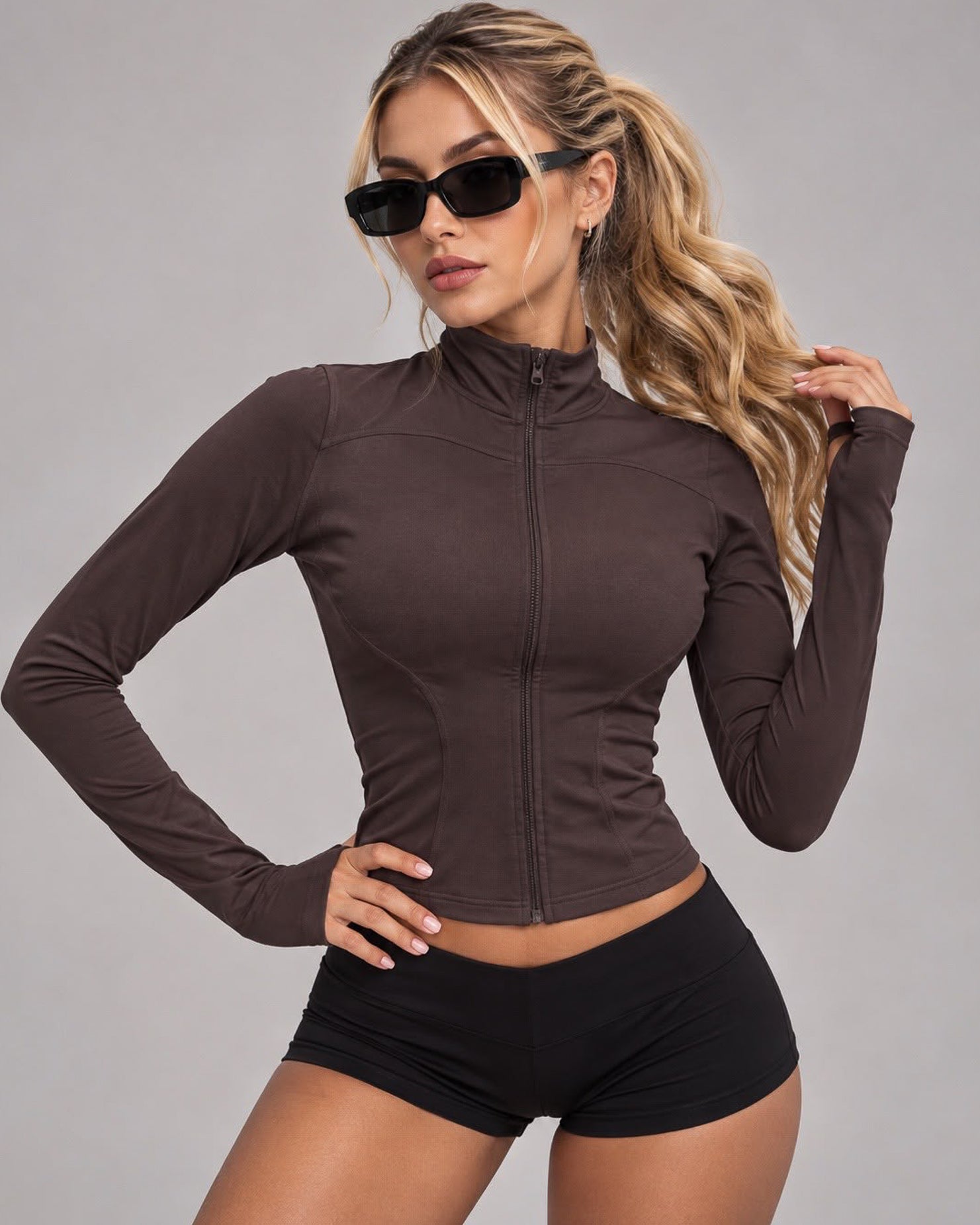 Chaqueta Deportiva Mujer Slim Ajustada Con Cierre Fit - JYT054