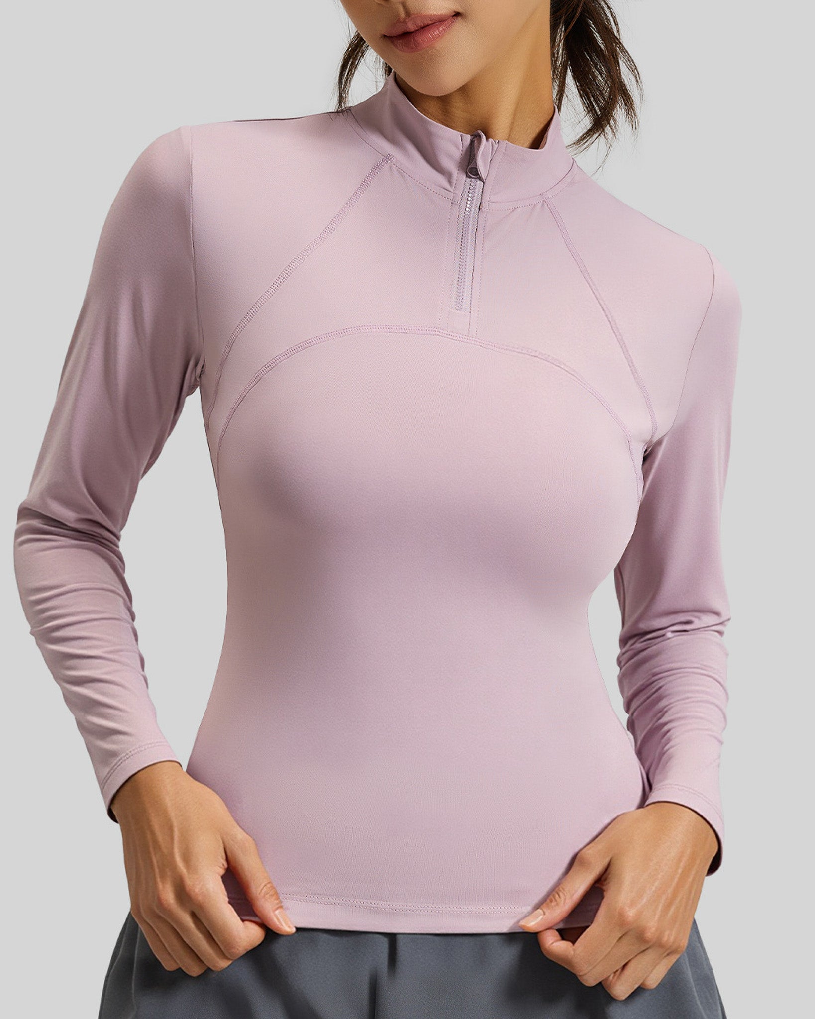 Polera Dry Fit Pro: Medio Cierre, Manga Larga y Calce Slim - JYT031