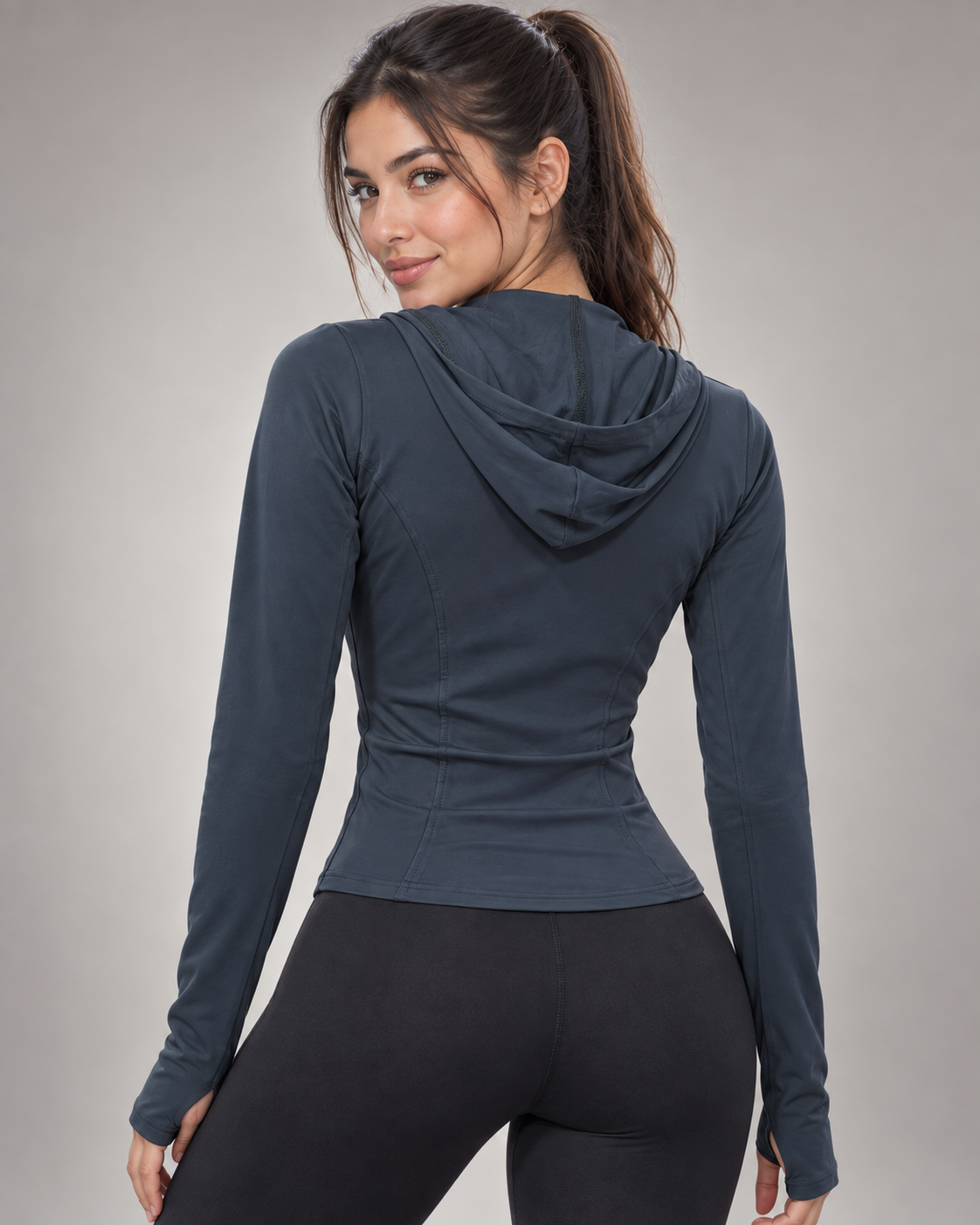 Chaqueta Deportiva Mujer con Cierre Gorro y Pasa Dedo - JYT066