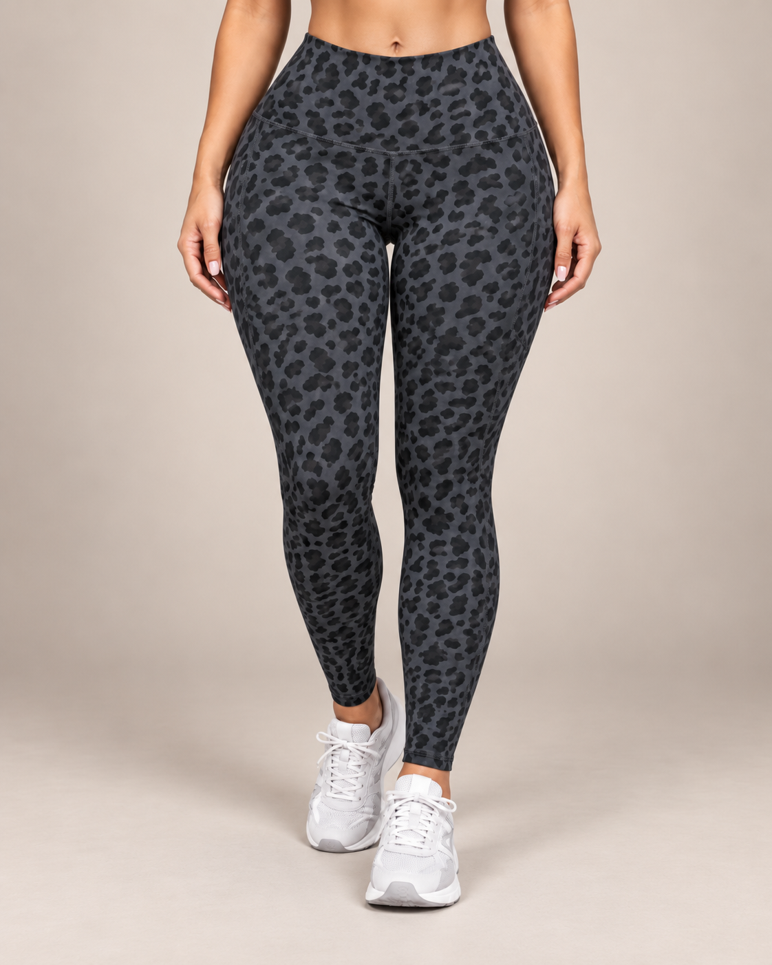 Calza Mujer Animal Print Pretina Alta Bolsillos Laterales - LQ1054