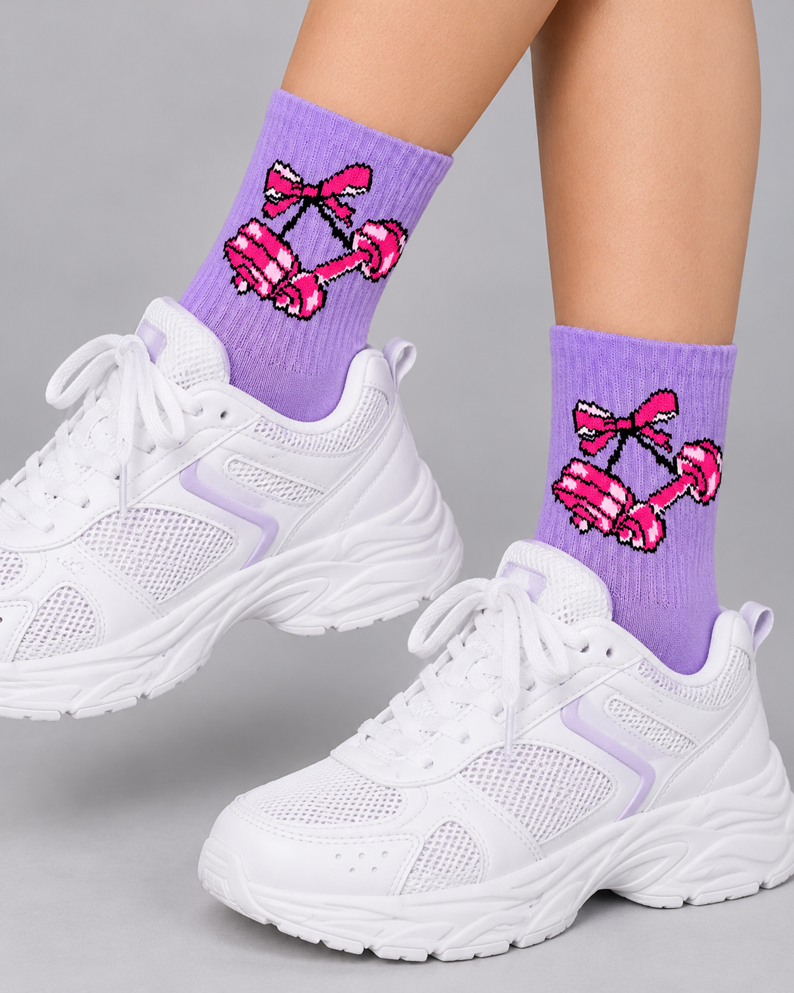 Calcetines Deportivos Pink Dumbbells - MD63