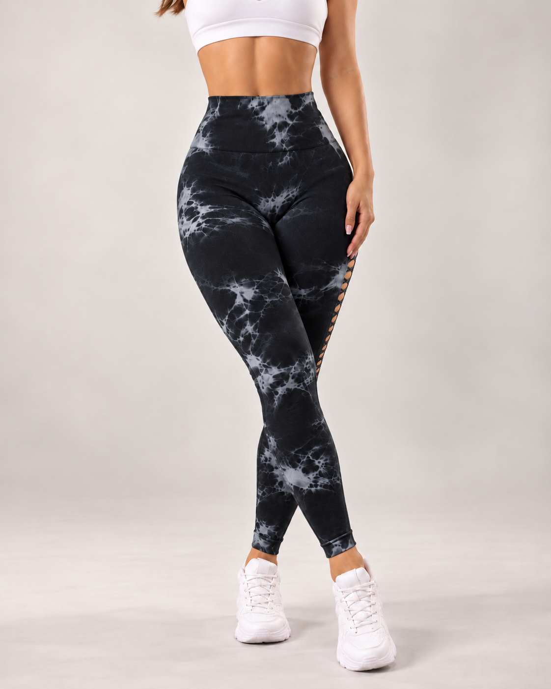 Leggings Tie Dye Push Up Abertura Escalonada Alta Calidad - YJ148