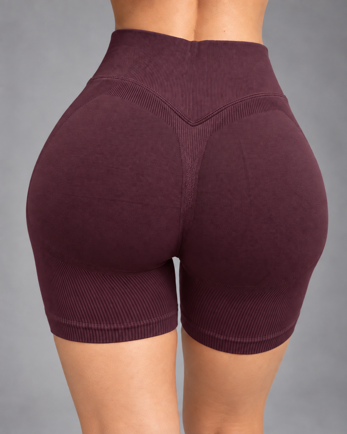 Short Fitness Mujer Tiro Alto Fruncido Levanta Glúteos - YJ360