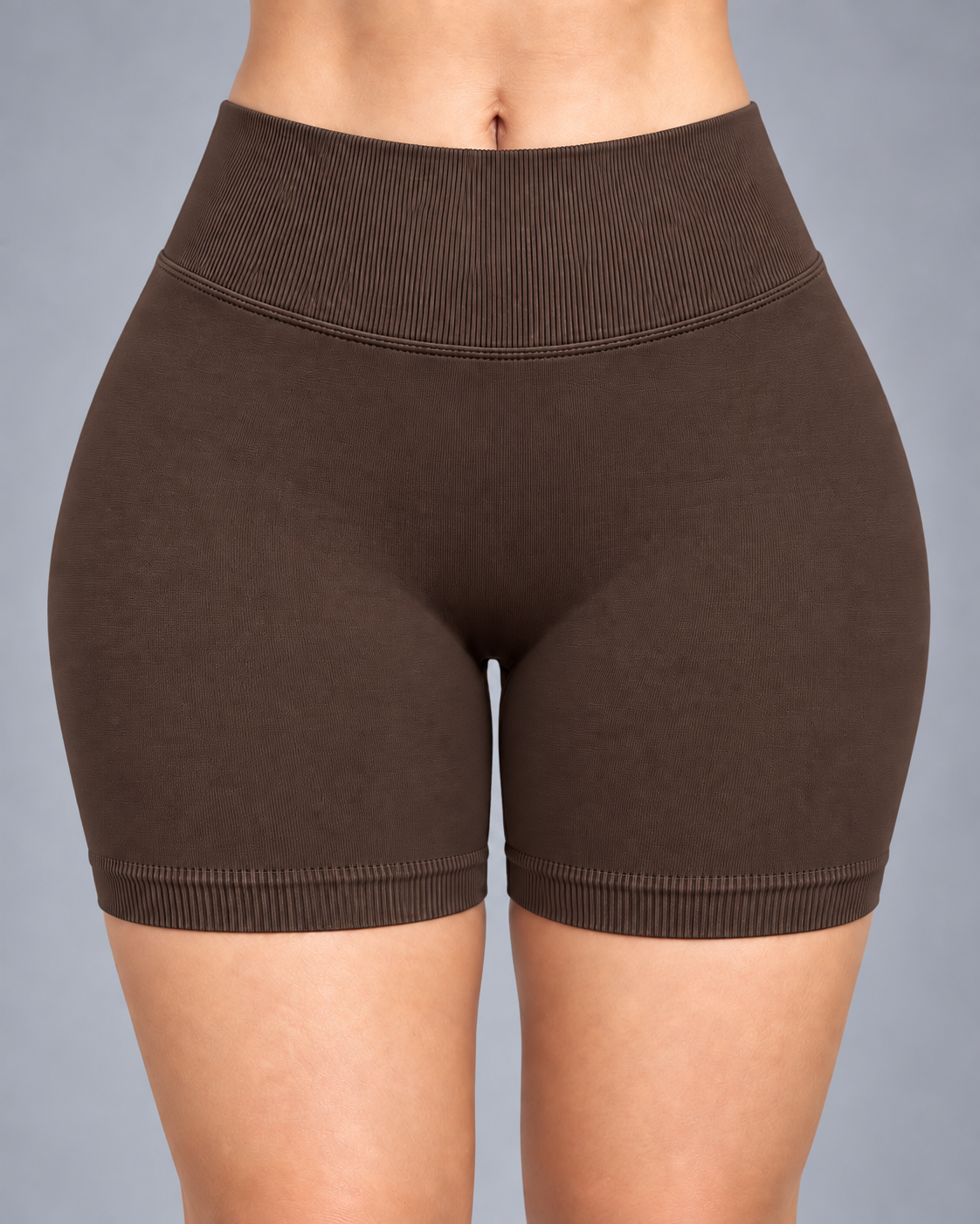 Short Fitness Mujer Tiro Alto Fruncido Levanta Glúteos - YJ360
