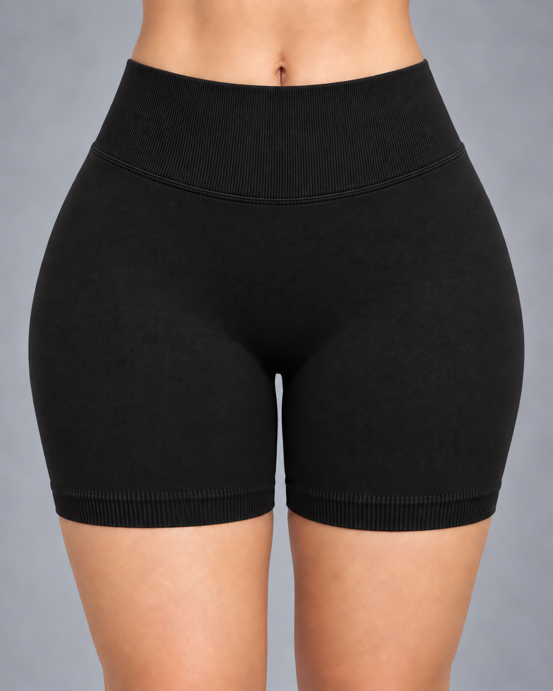 Short Fitness Mujer Tiro Alto Fruncido Levanta Glúteos - YJ360