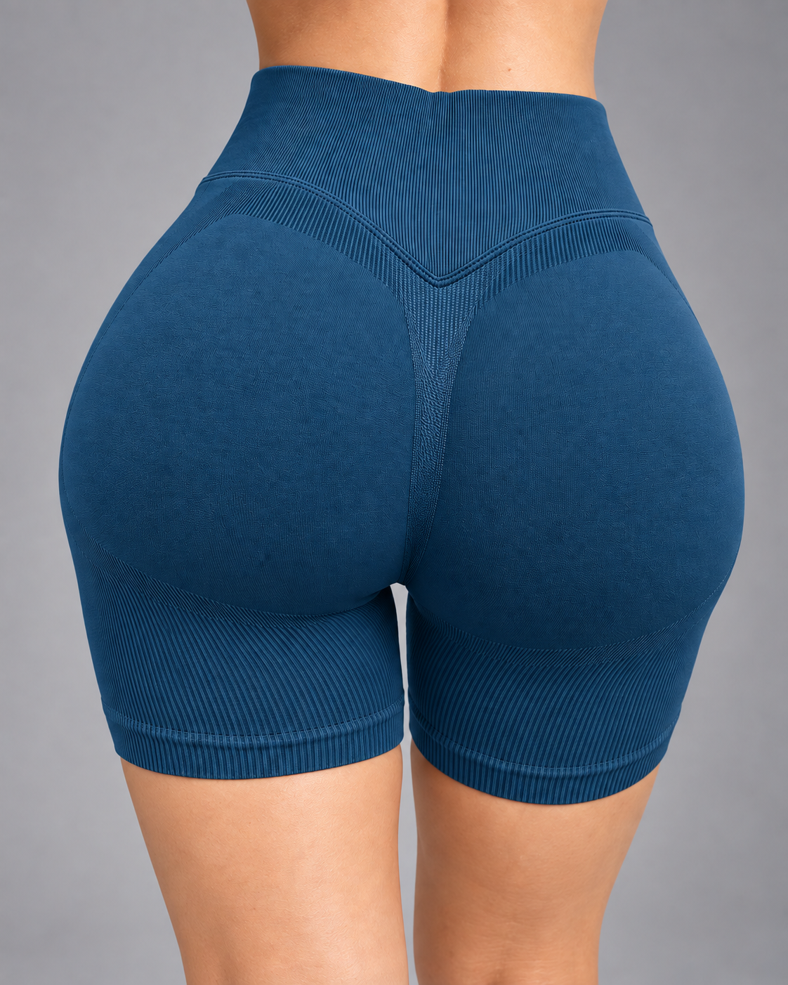 Short Fitness Mujer Tiro Alto Fruncido Levanta Glúteos - YJ360