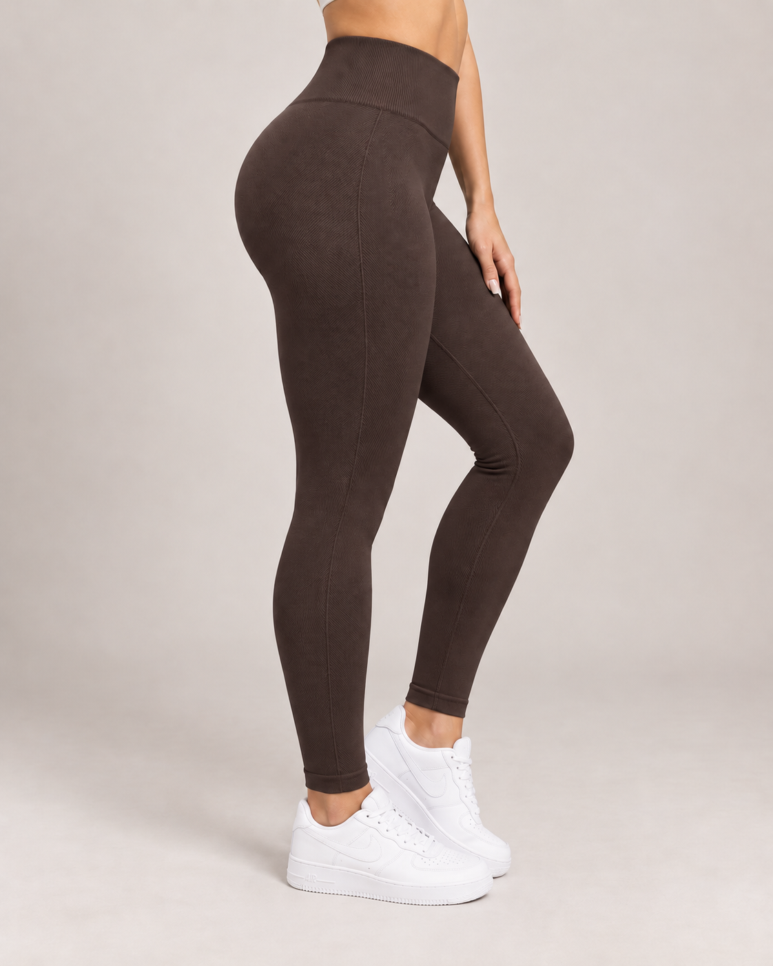 Calza Deportiva Mujer Tiro Alto Compresión Sin Costuras - YJ363
