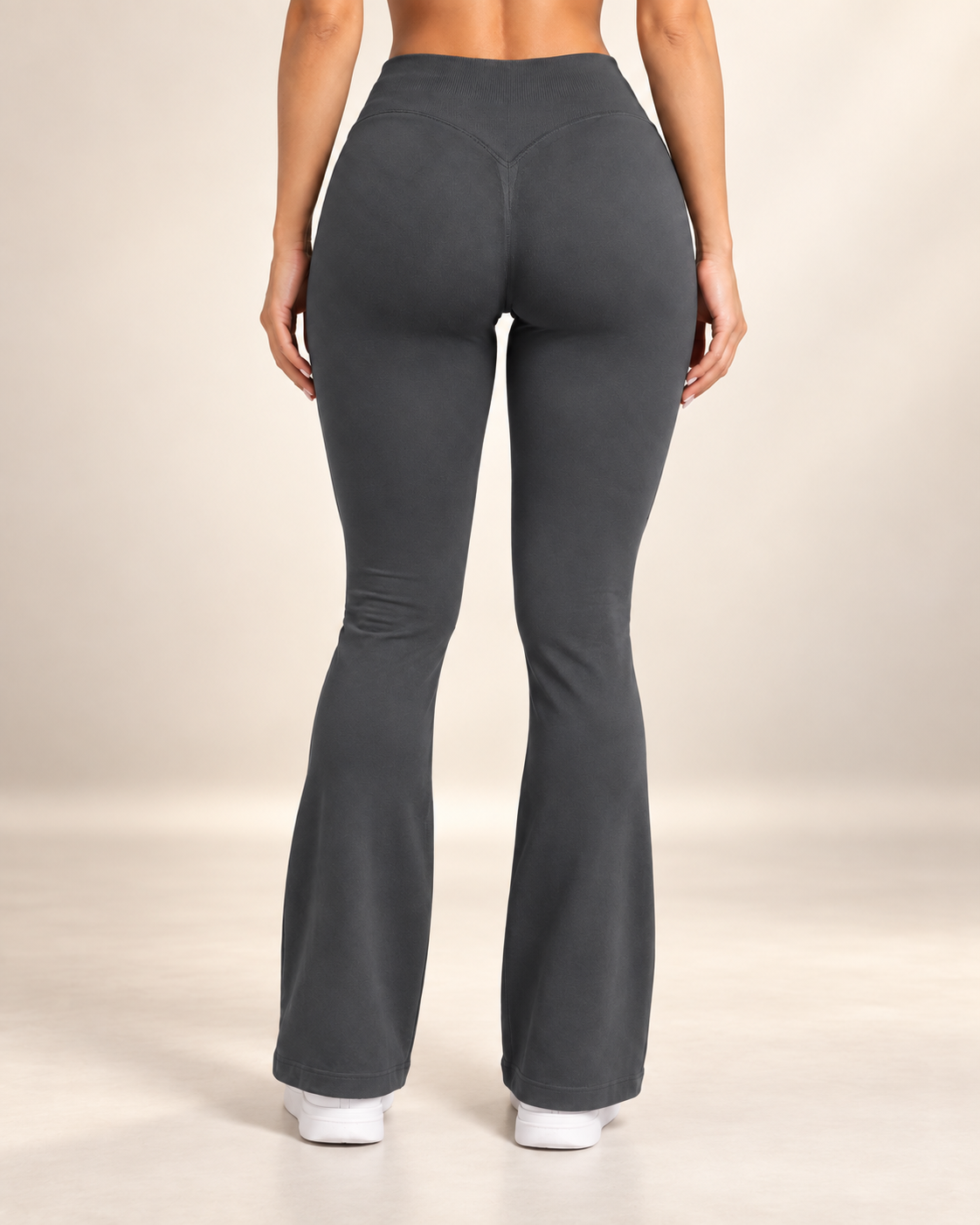 Calza Mujer Flare Acampanada Push Up Corte V Tiro Medio - YJ380