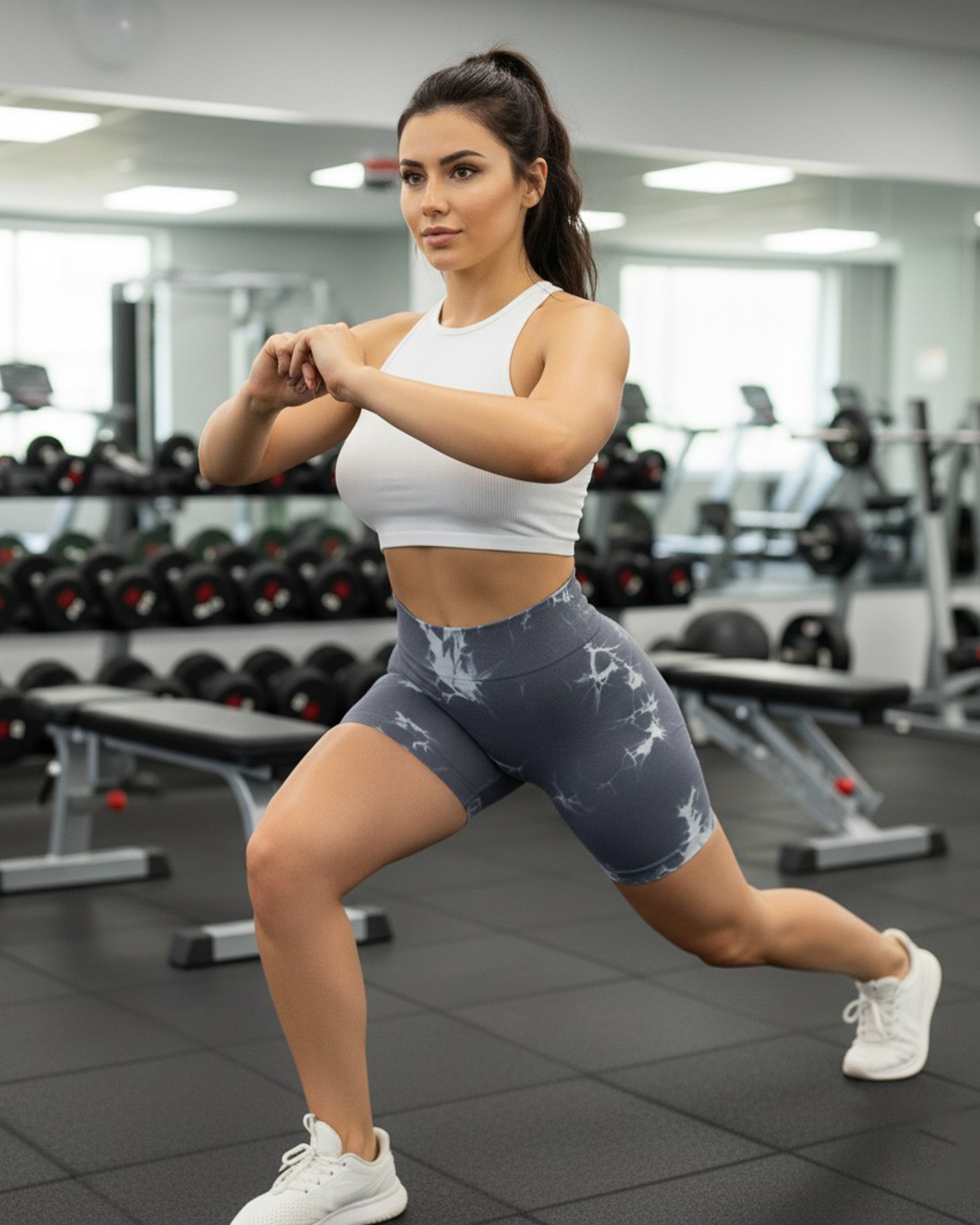 Short Pretina V Tie dye Push up Alta Calidad - YJ161