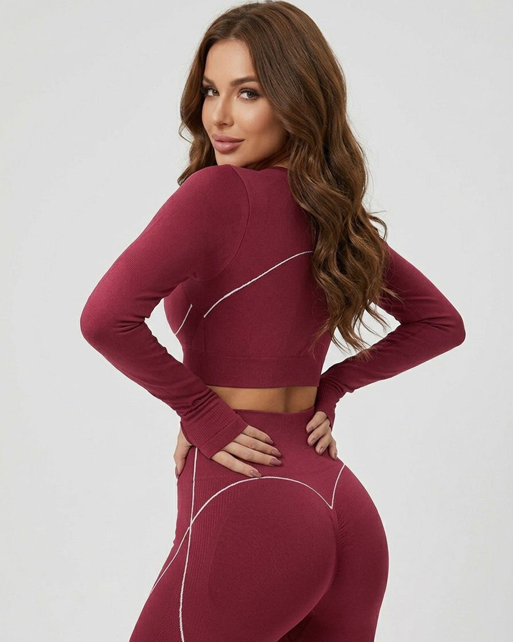 Conjunto Sport Mujer 2 Piezas Peto + Calza Efecto Push Up - YJ312