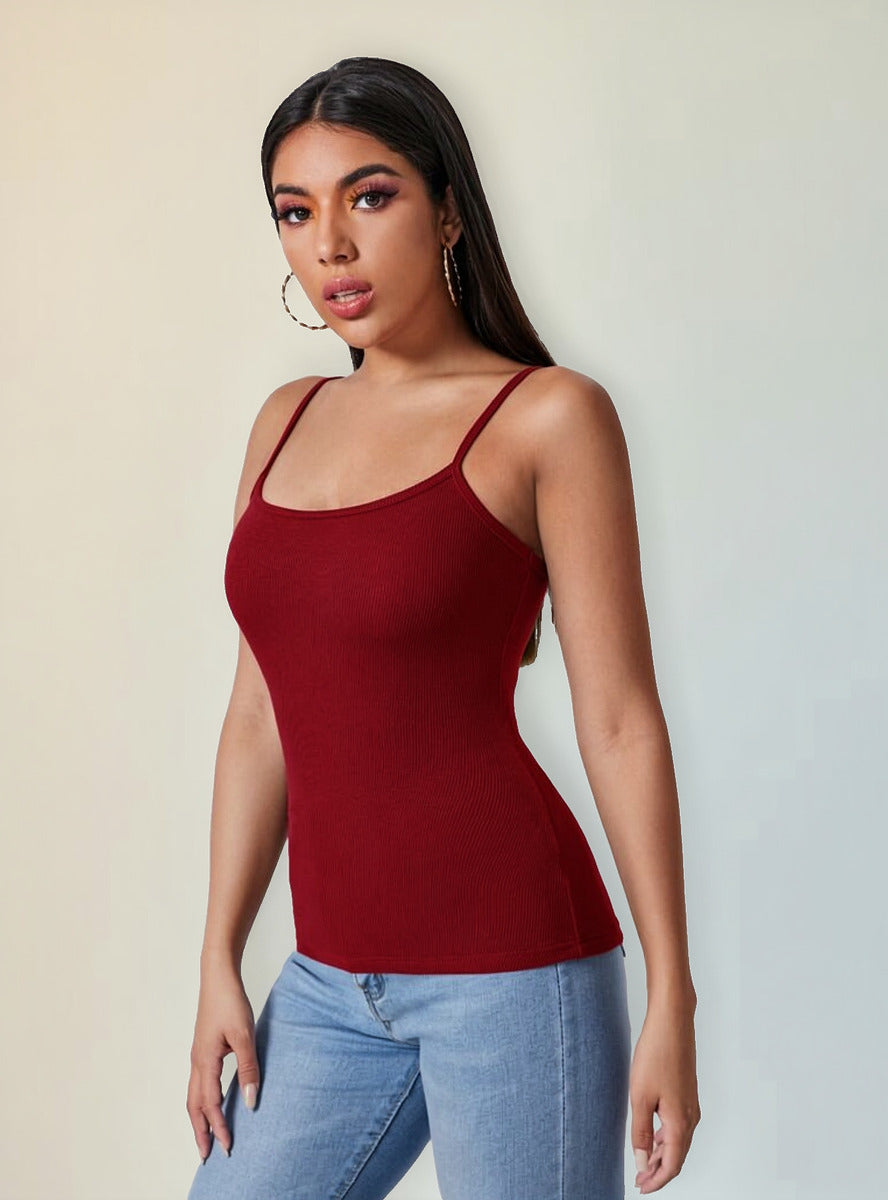 Polera Top De Mujer Sin Mangas Fibra Bambú