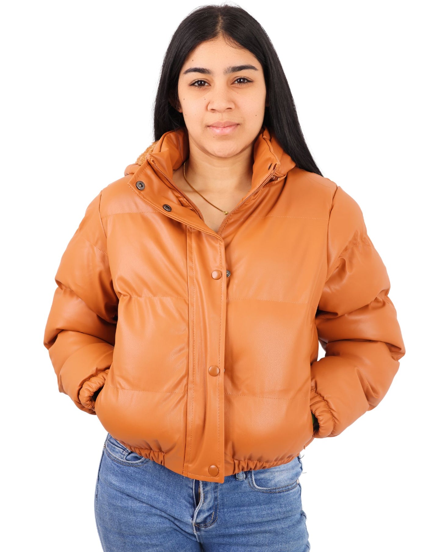 Chaqueta Puffa de Cuero Salvaje