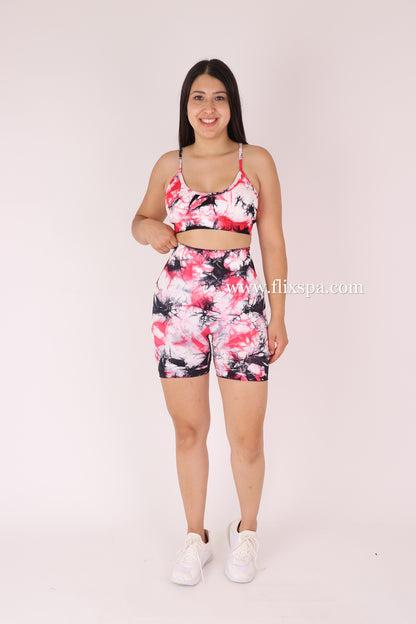 Conjunto Corto Push up Tie dye dos colores - BX114