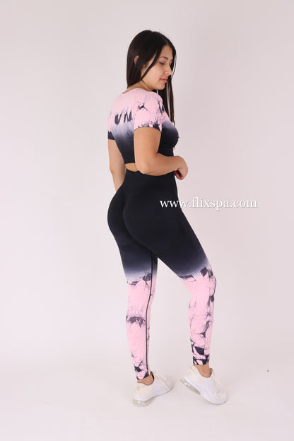 Conjunto Push up Largo Degrade tie dye - YJ166