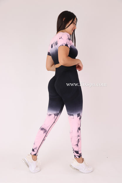 Conjunto Push up Largo Degrade tie dye - YJ166