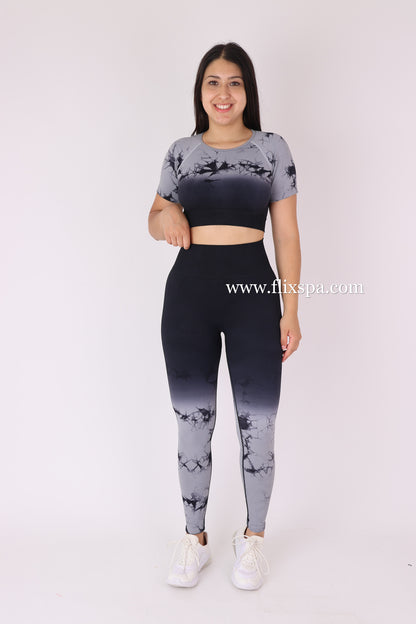 Conjunto Push up Largo Degrade tie dye - YJ166