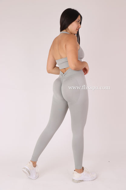Conjunto Deportivo Calza Push Up con Pretina en V + Top Deportivo – Alta Calidad YJ164