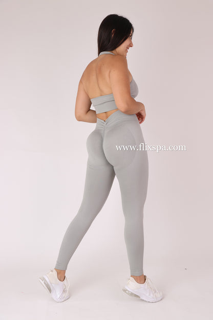 Conjunto Deportivo Calza Push Up con Pretina en V + Top Deportivo – Alta Calidad YJ164